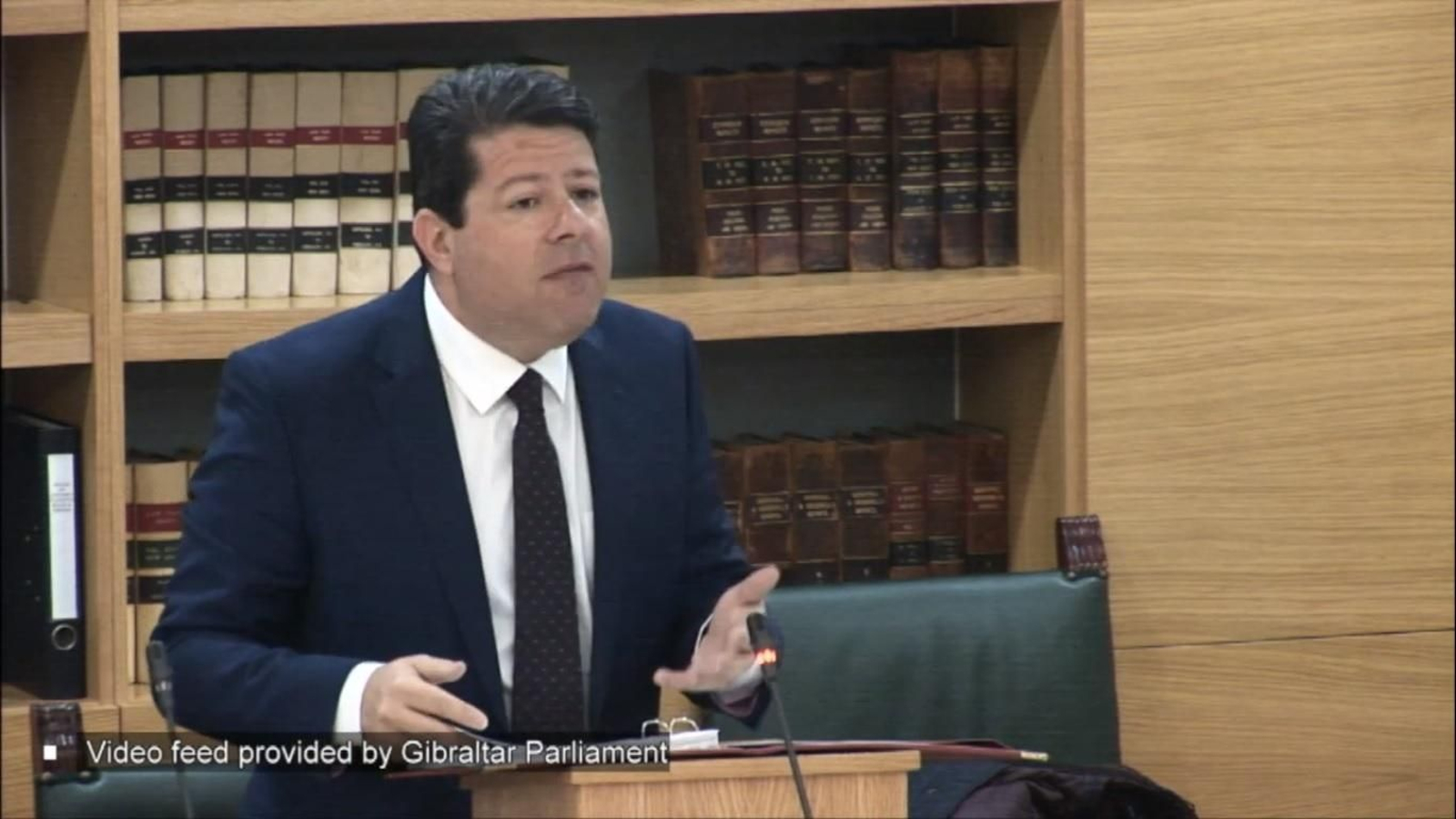 Fabián Picardo, en el Parlamento.