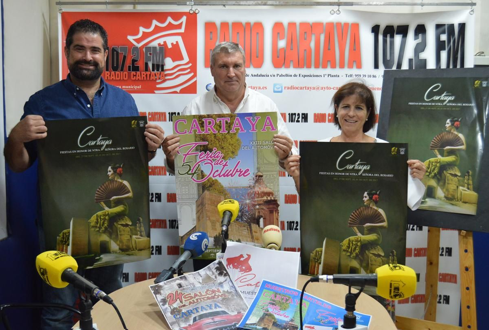 El alcalde de Cartaya, Juan Polo, durante la presentación de la Feria de Octubre y las fiestas patronales.