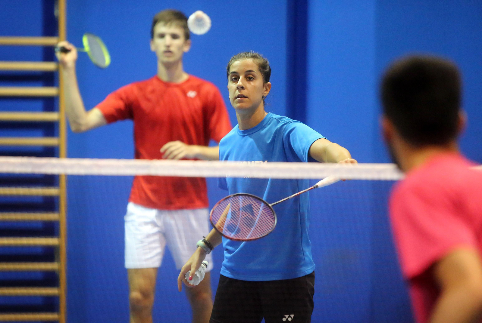 Imágenes de Carolina Marín en el palacio de deportes