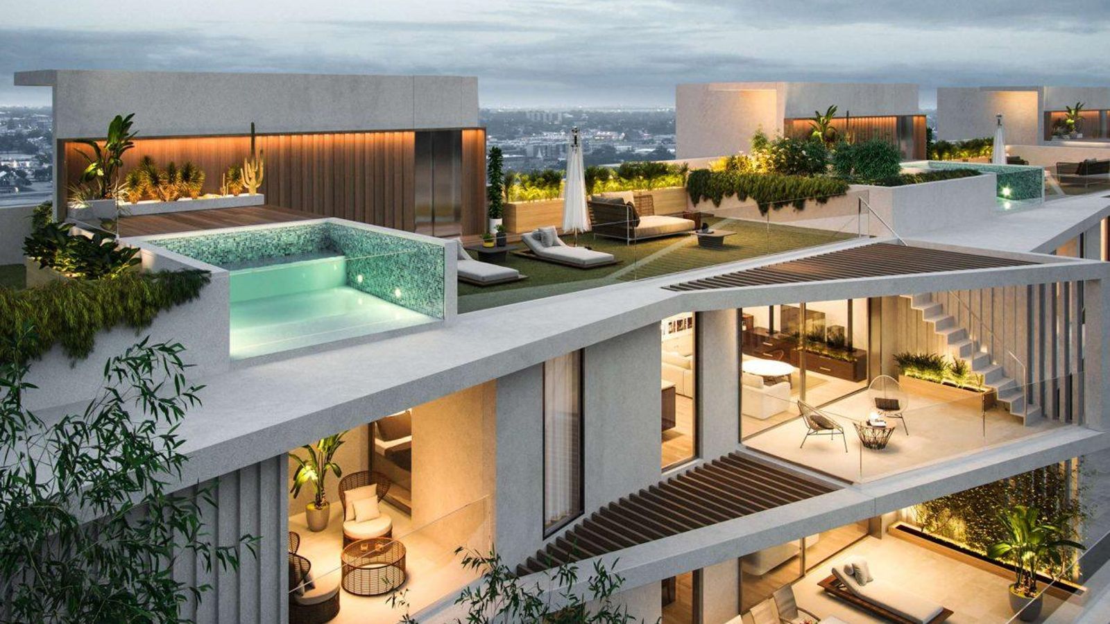 Vista superior del edificio de Residencial Artillería