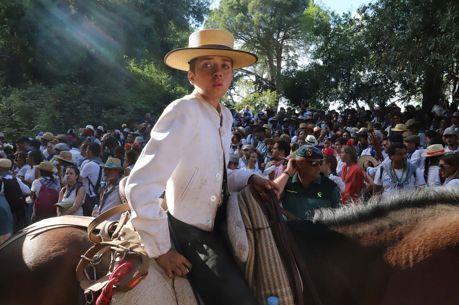 Imágenes de la Hermandad de Huelva a su paso por El Charco