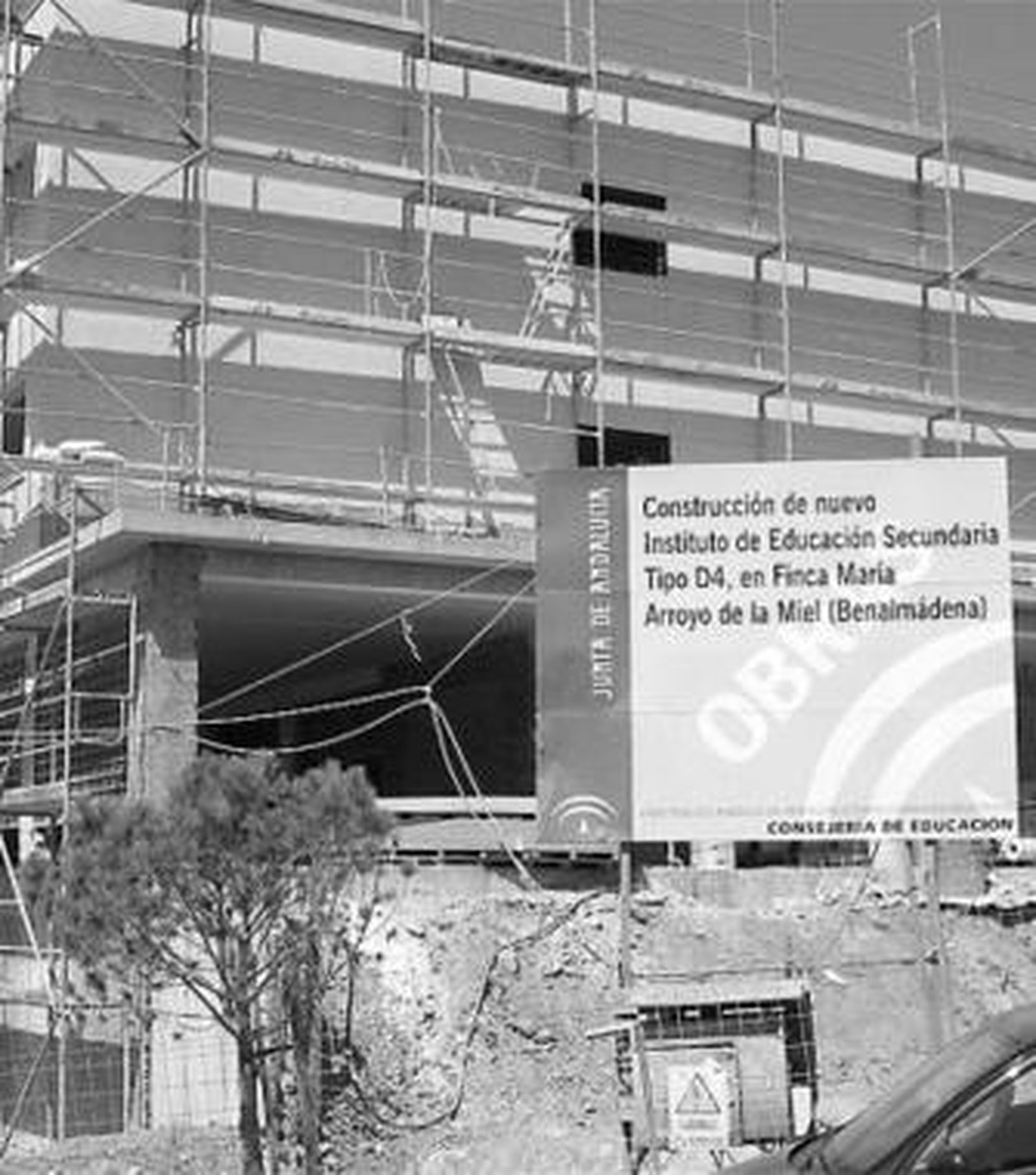 Obras del nuevo instituto en Benalmádena.