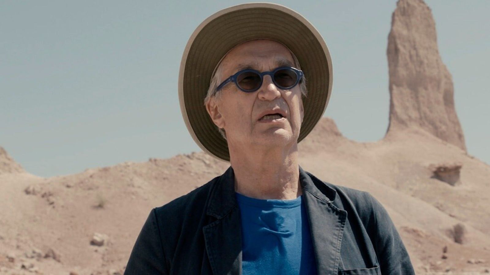 Wim Wenders en el desierto de Texas donde rodó 'París, Texas'.