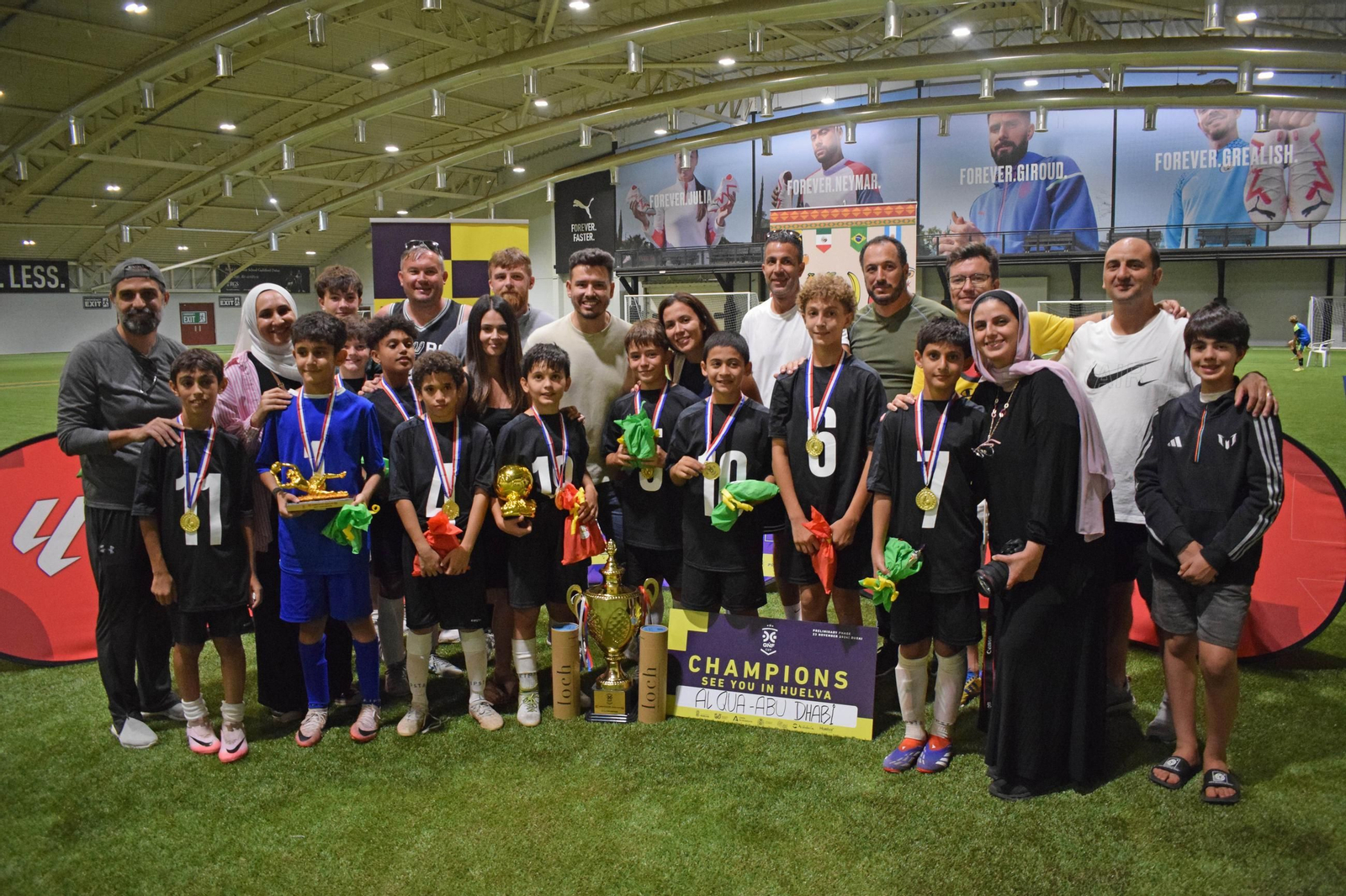 Al Qua posa después de conseguir el pase a la final de la Gañafote Cup.