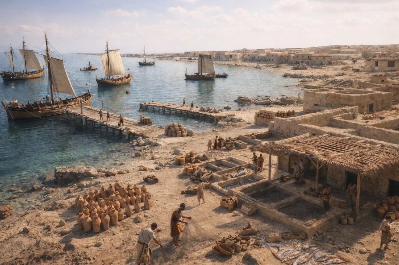 Baria, actual Villaricos, recreada con inteligencia artificial.