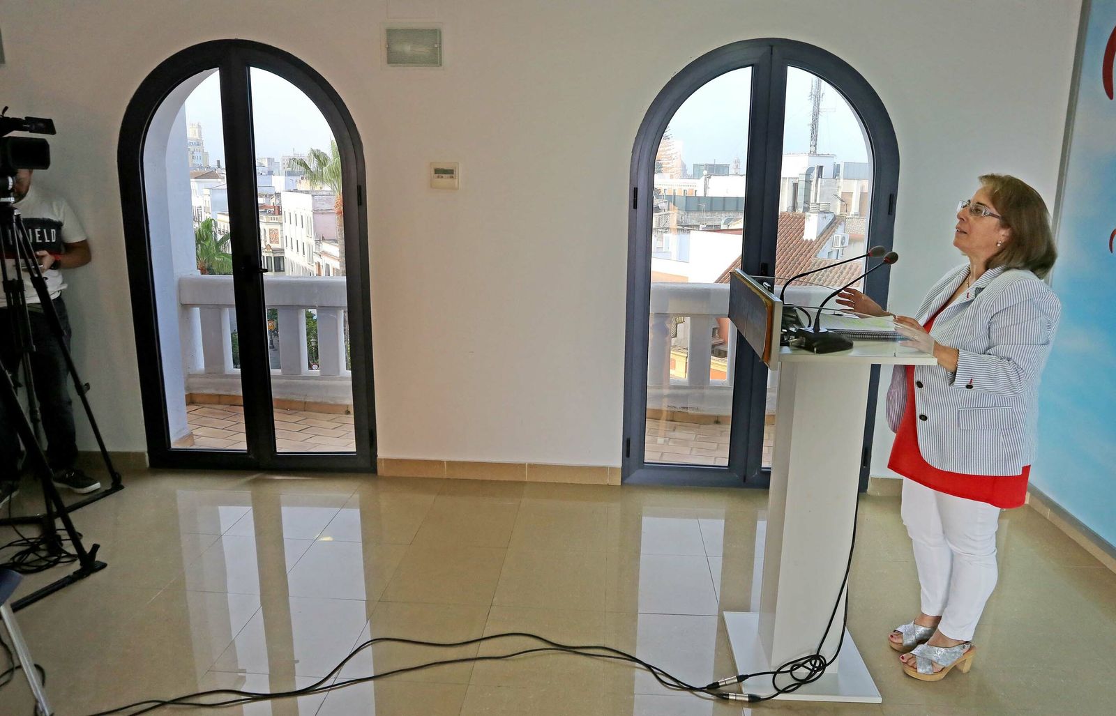 Chari López, en la sede del PP de Jerez, en una imagen de archivo