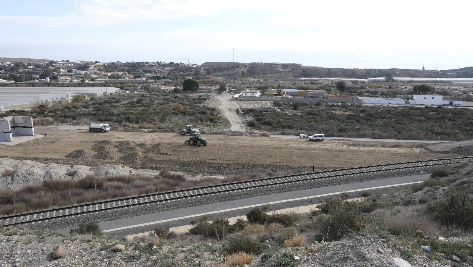 Las obras del AVE a su paso por Viator, en imágenes