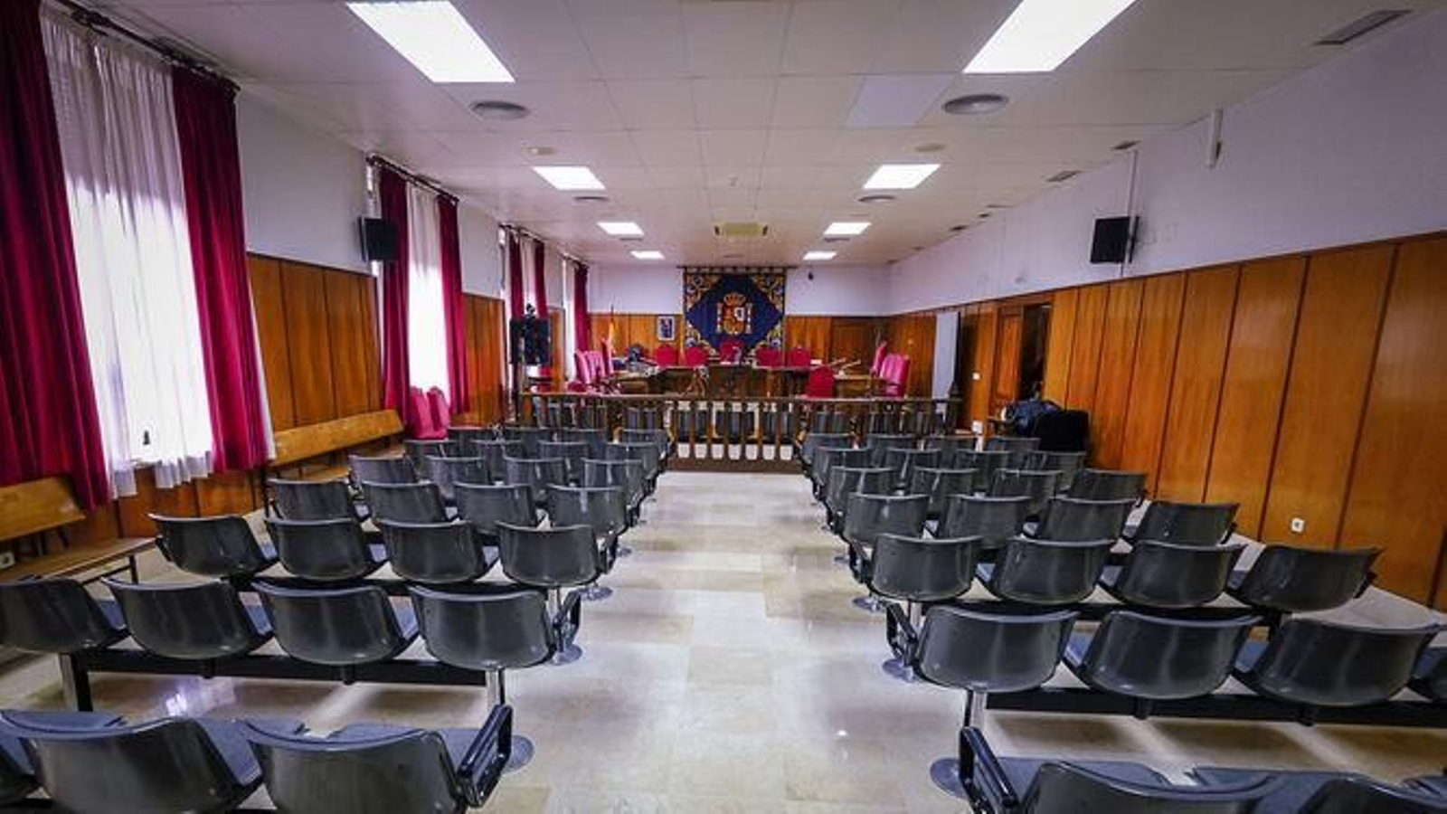 Sala de vistas de la Sección Primera de Cádiz