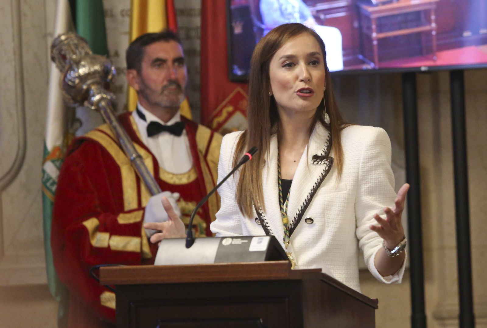 Homenaje a Celia Villalobos en el Ayuntamiento de Málaga (fotos)