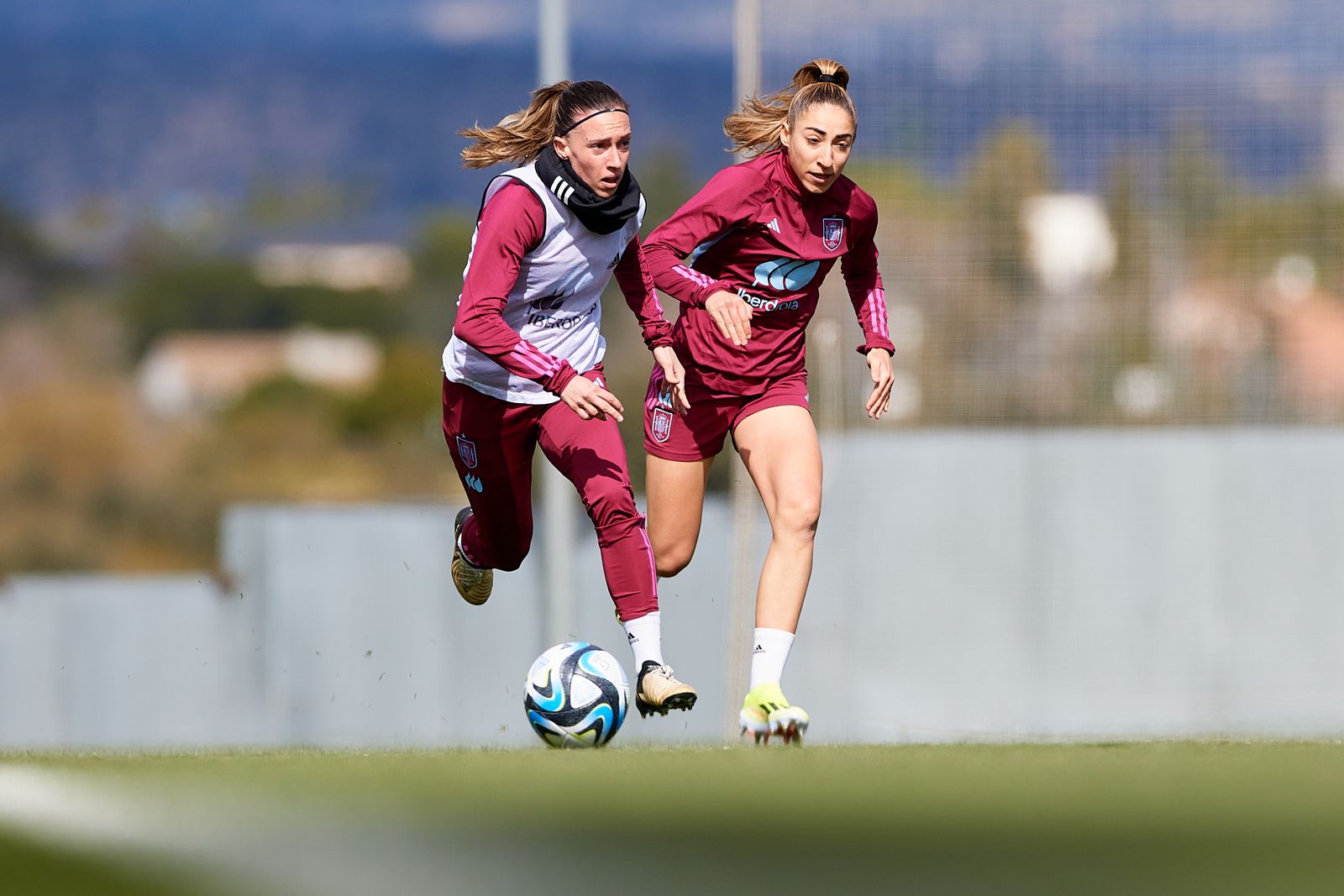 Entrenamiento de la selección española.