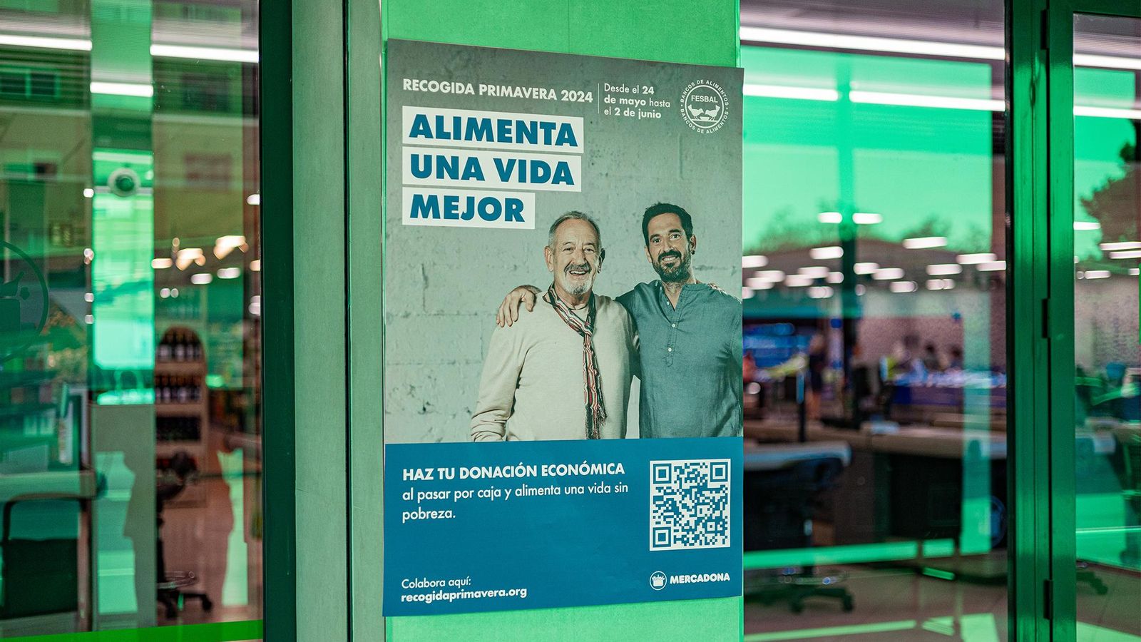 Campaña de donación de alimentos.