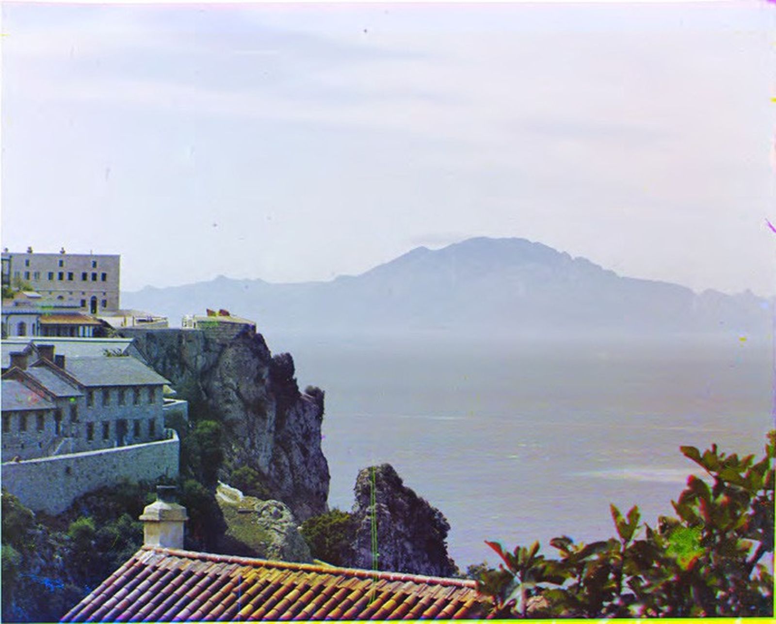 El Jebel Musa y Marruecos visto desde Gibraltar, en mayo de 1903.