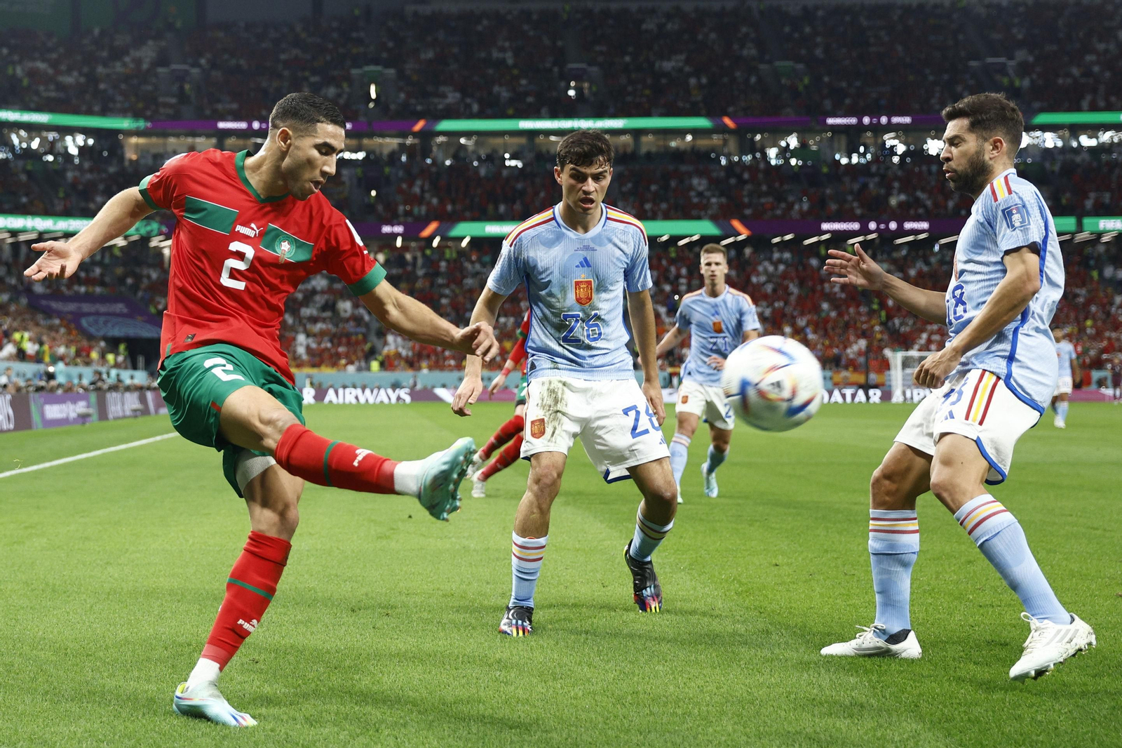 Fotos del Marruecos-España en octavos del Mundial de Qatar