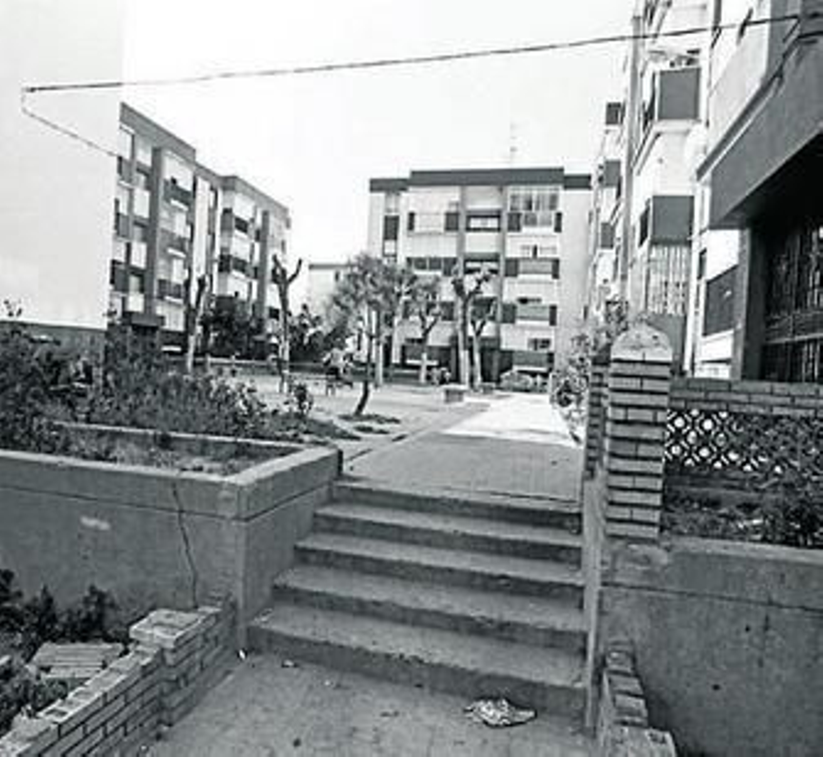 La plaza Álvaro de Bazán, en la década de los noventa.