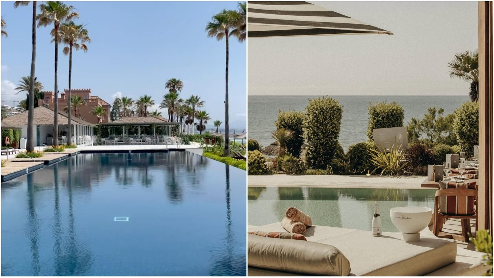 Dos de los beach clubs recomendados.
