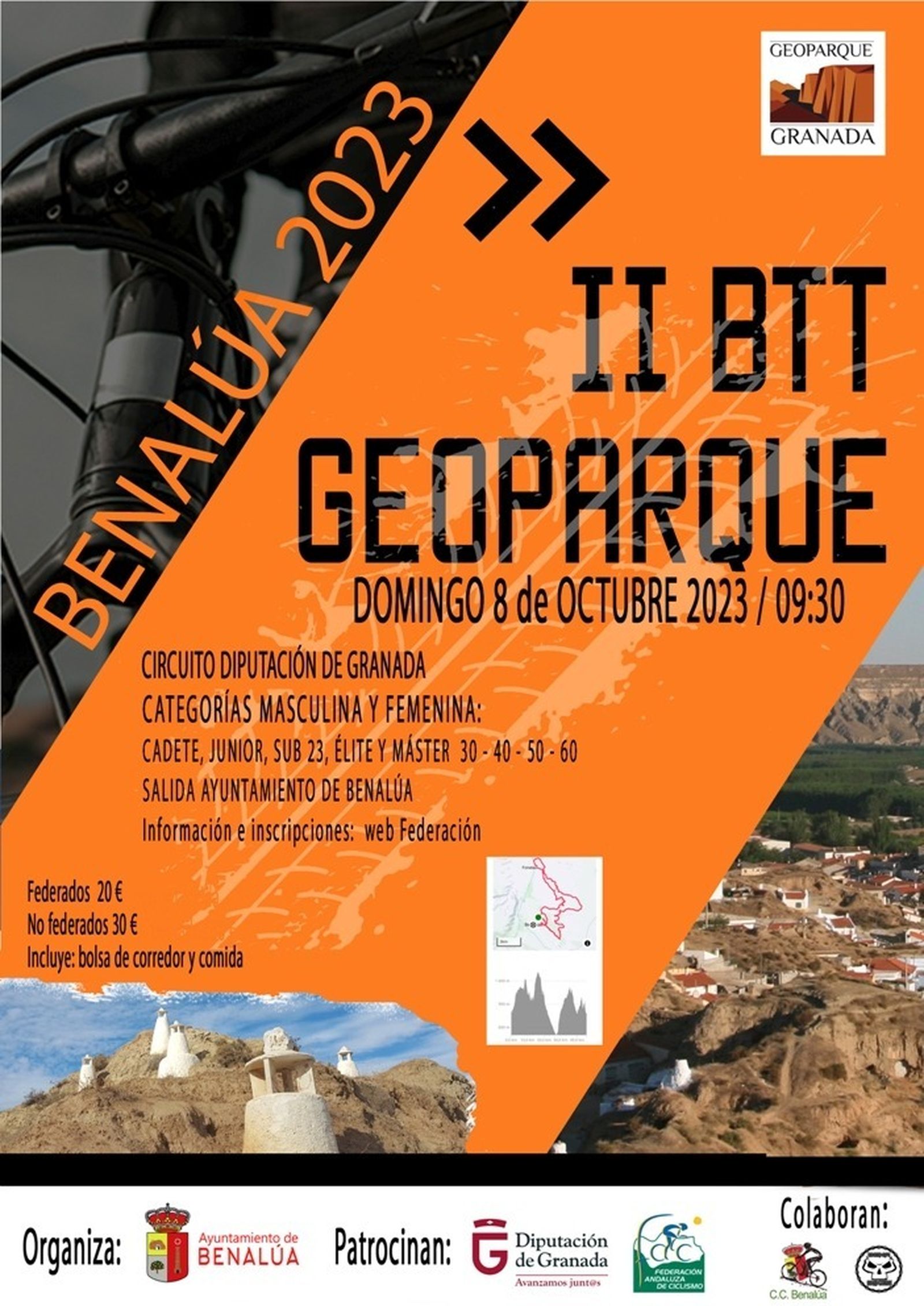 Cartel anunciador de la prueba de Benalúa Geoparque