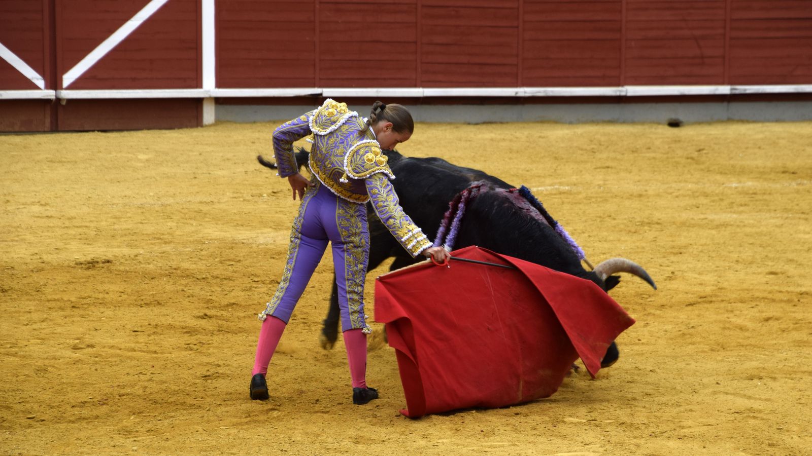Rocío Romero, en un momento de su faena al quinto.