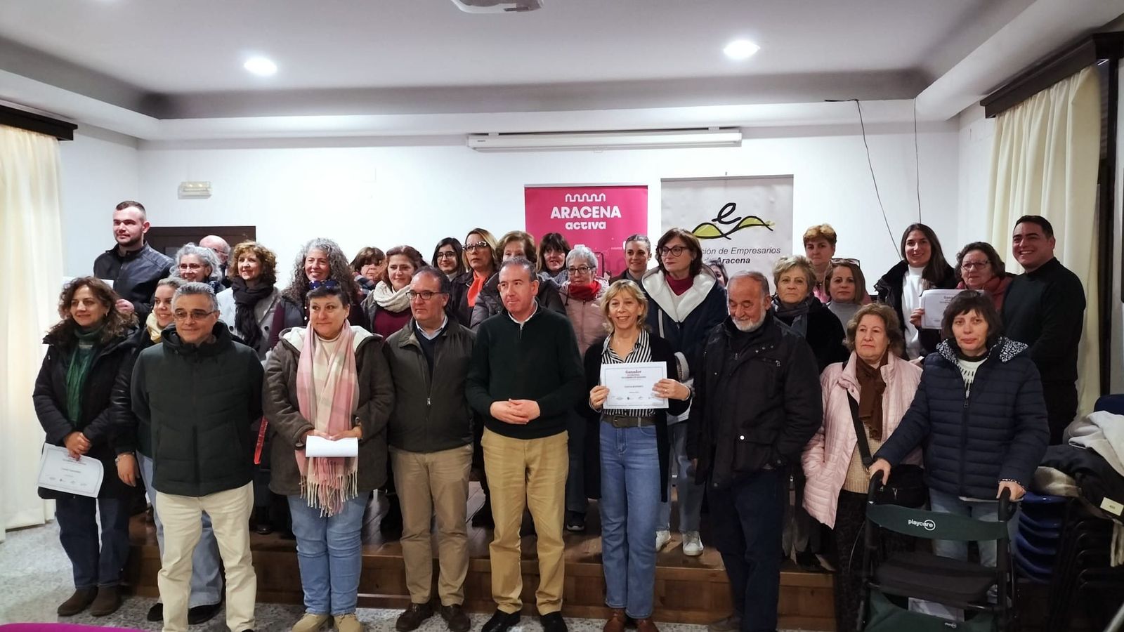 Premiados campaña comercio navidad de Aracena.