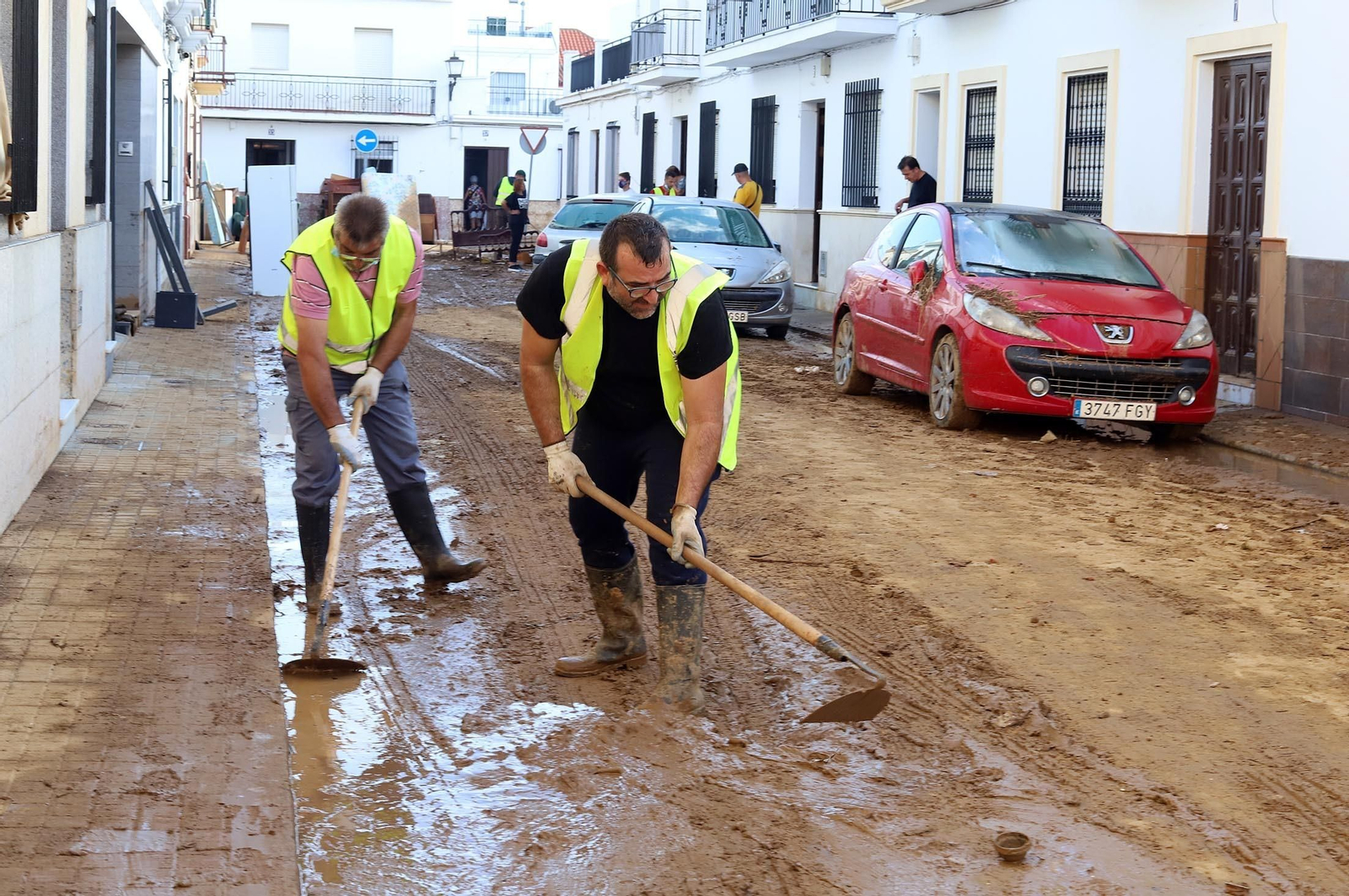 Imágenes de los destrozos provocados por el temporal en Lepe