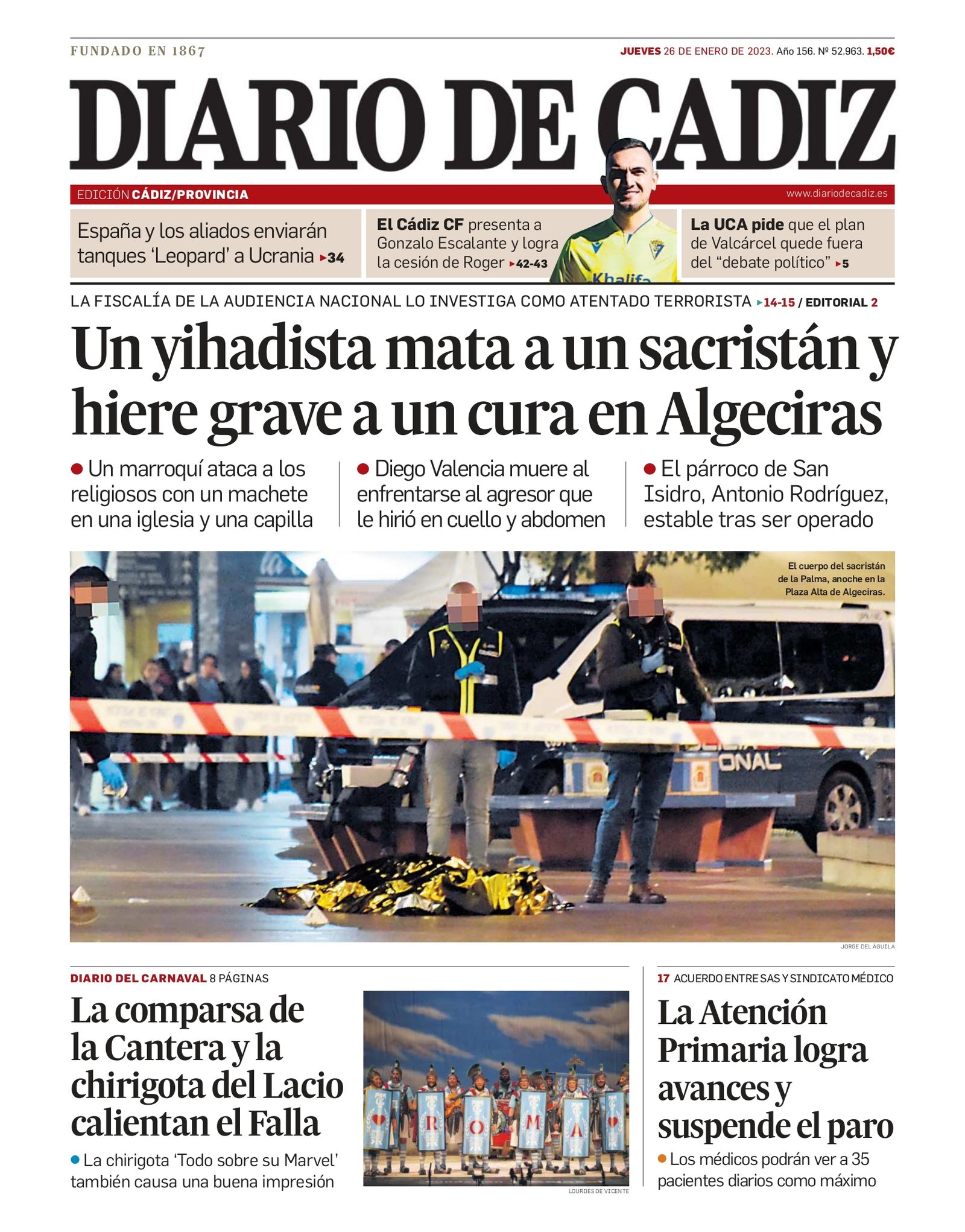 26 de enero. Crimen yihadista en Algeciras.