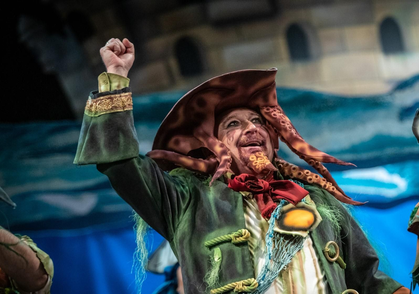 Manolo Santander en su última chirigota, 'La maldición de la lapa negra' (2019).