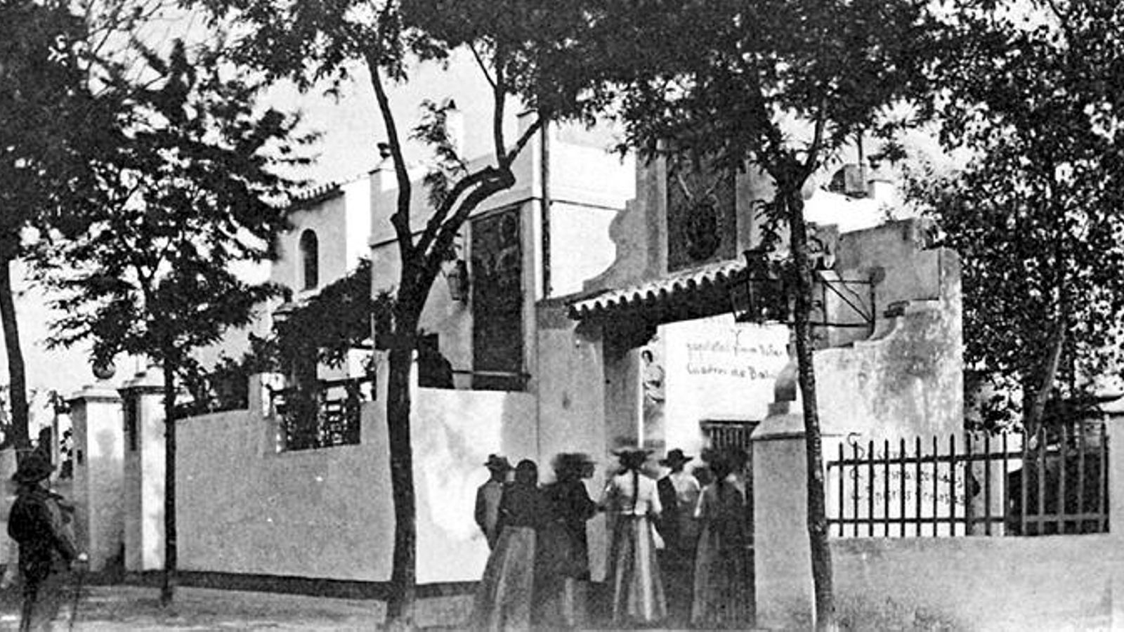 Postal de la Caseta de los Artistas, fechada en 1904 y  editada por Stengel y Compañía, de Dresde (Alemania)