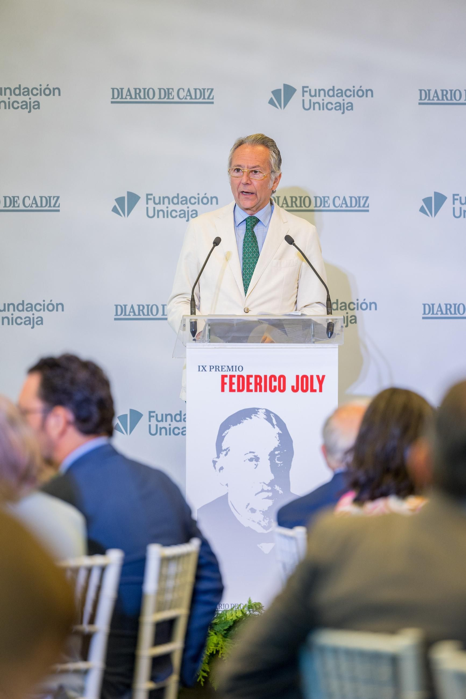 Las imágenes de la entrega del IX Premio Federico Joly a José Bohórquez Mora-Figueroa en Cádiz