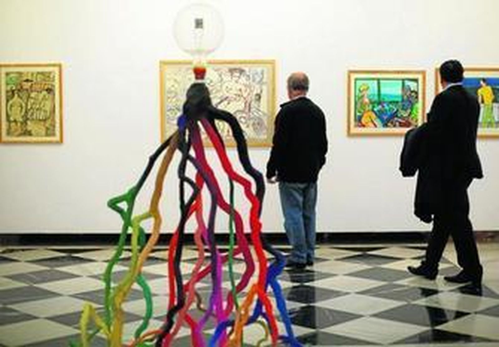 Una de las obras expuestas en el Palacio Provincial.