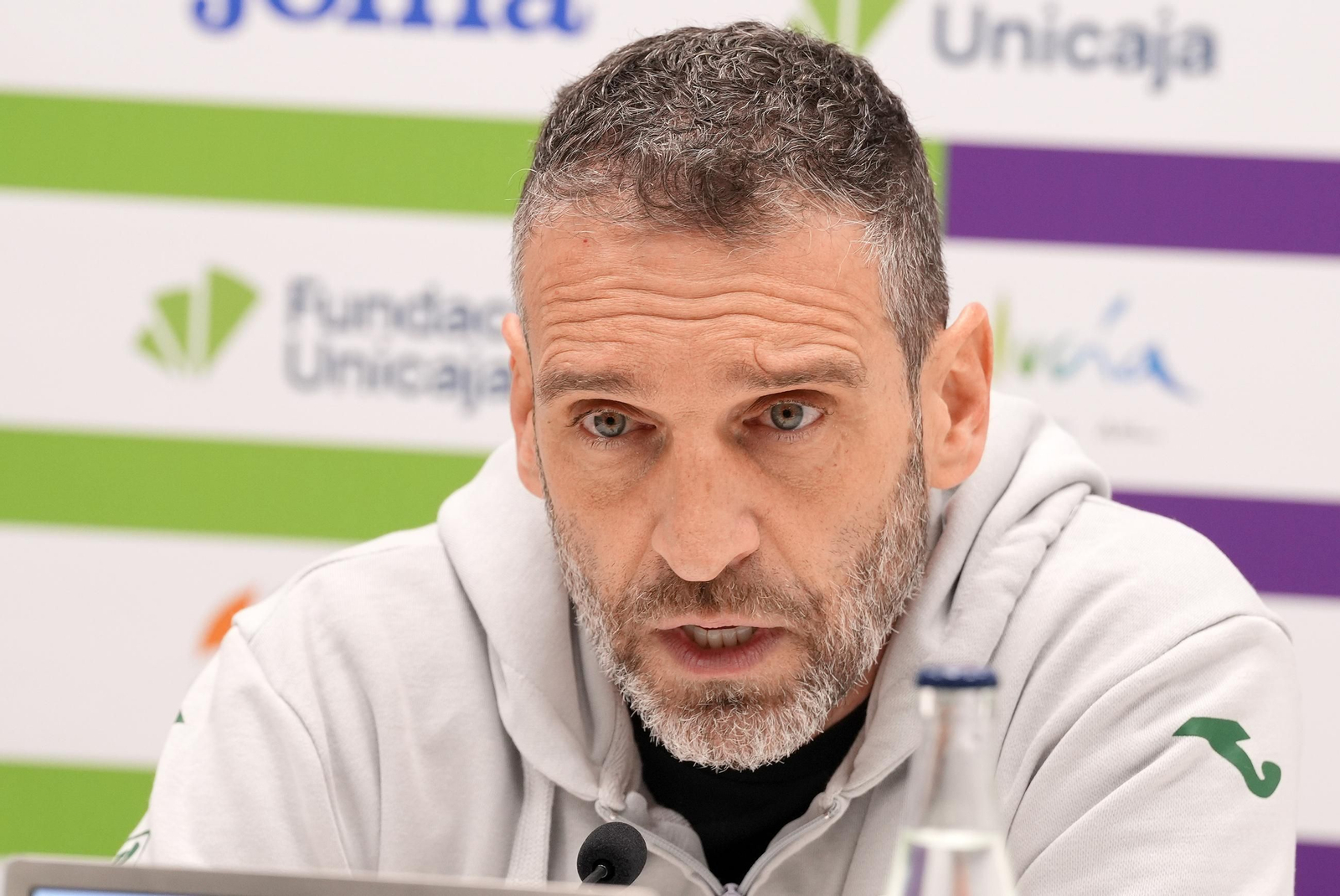 Ibon Navarro, en la sala de prensa del Unicaja.