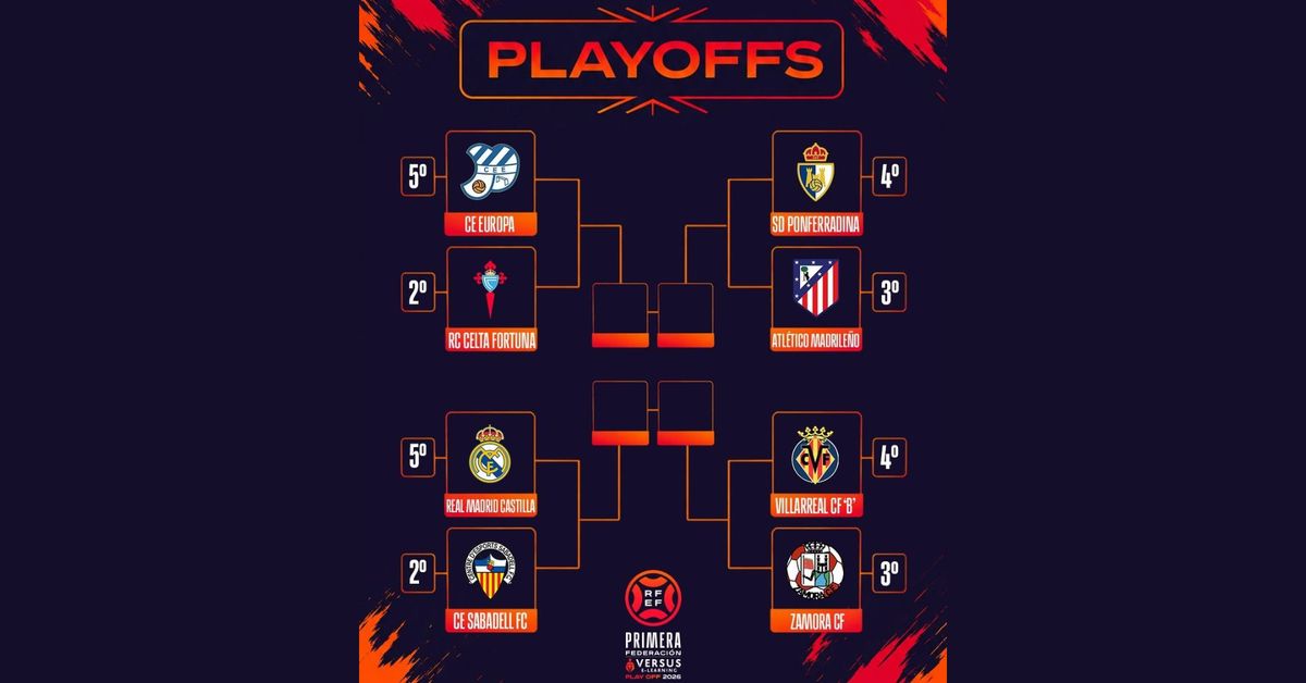 Eliminatorias y horarios del playoff de ascenso de Primera Federación a ...