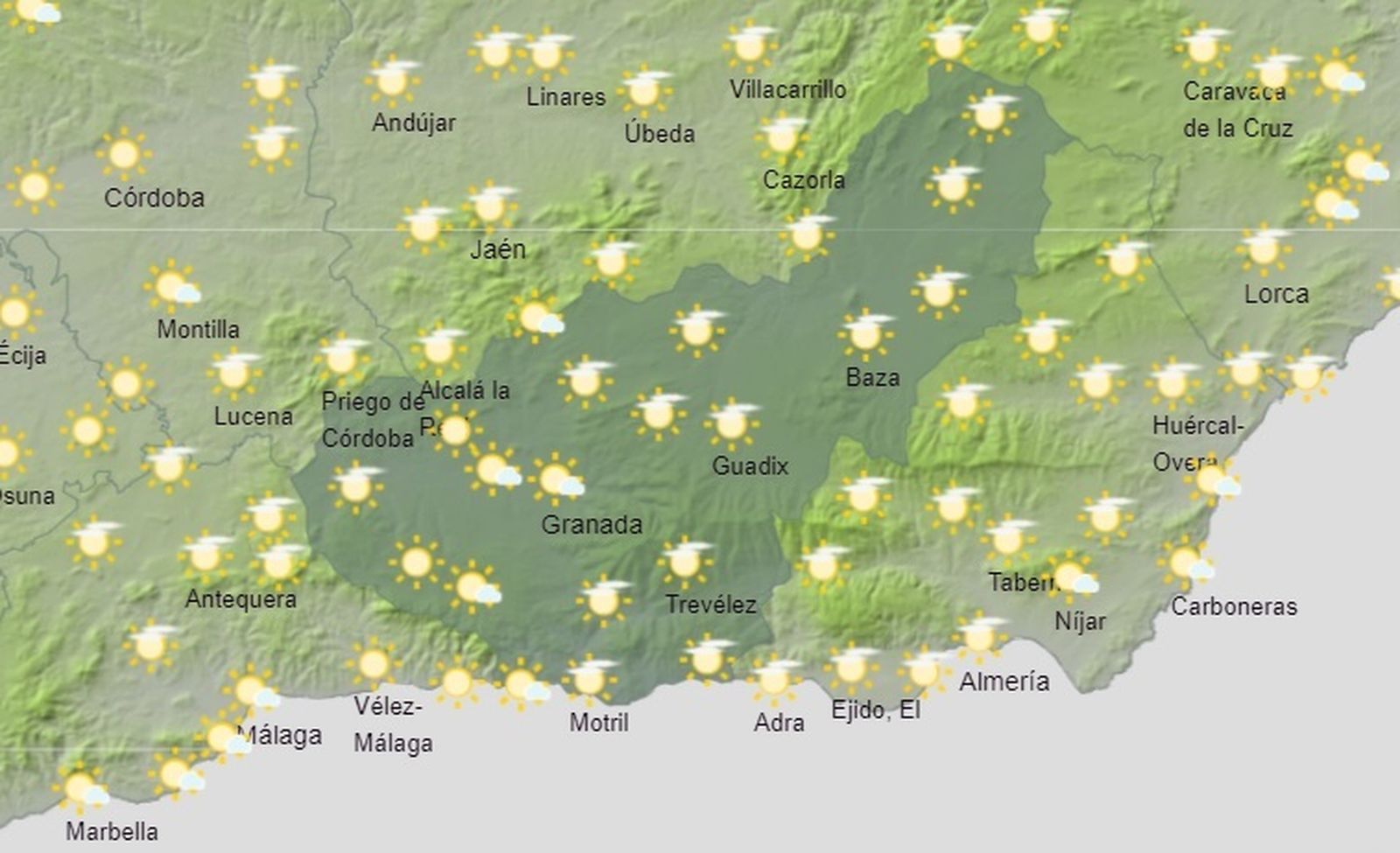 Tiempo en Granada | El fin de semana arranca con sol y temperaturas en ascenso