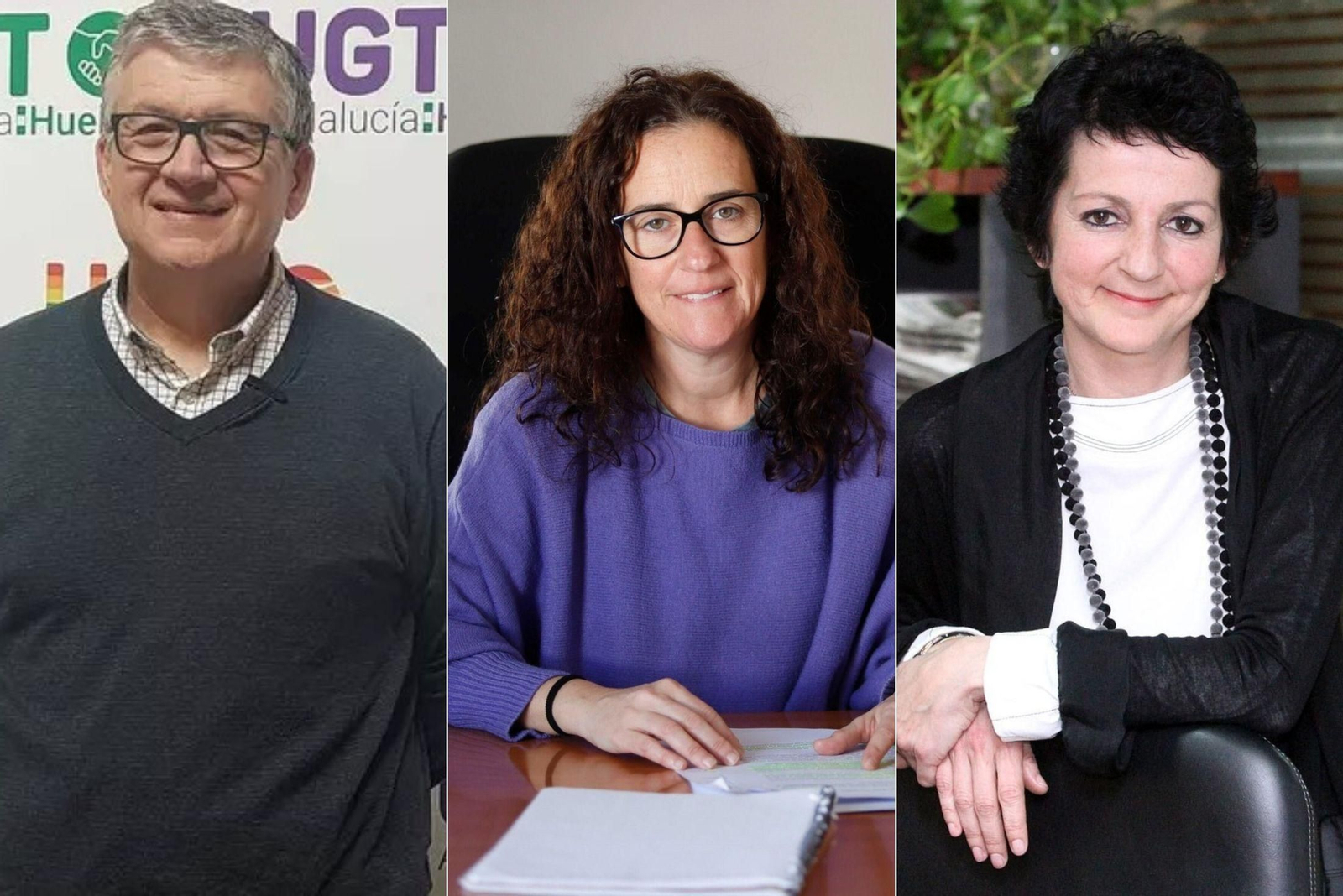 Francisco Gutiérrez (UGT), Julia Perea (CCOO) y Ana Vives, reconocidos por el Gobierno en el marco del 47 aniversario de la Carta Magna.