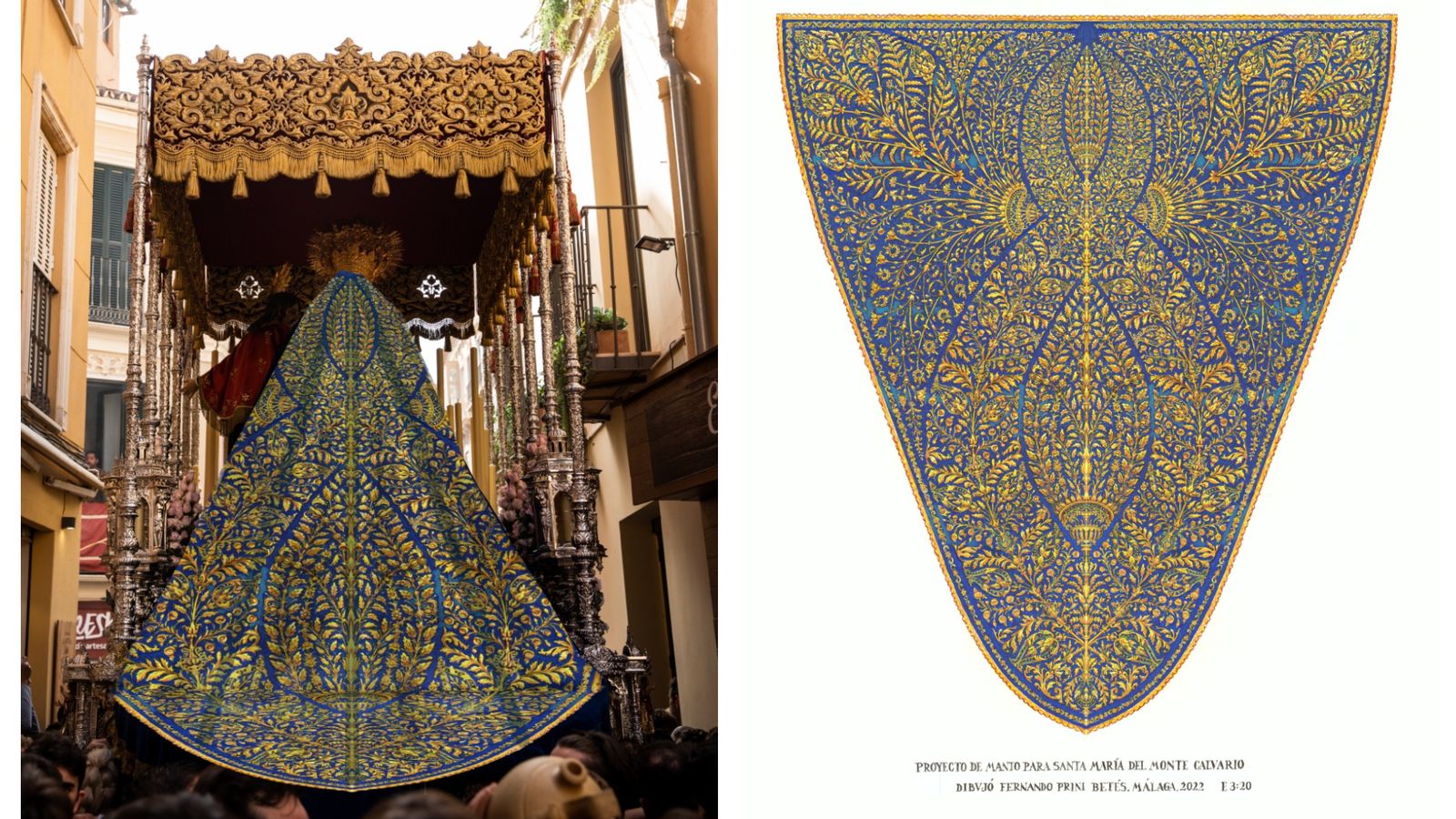 El nuevo manto de Santa María del Monte Calvario es obra de Fernando Prini Betés.