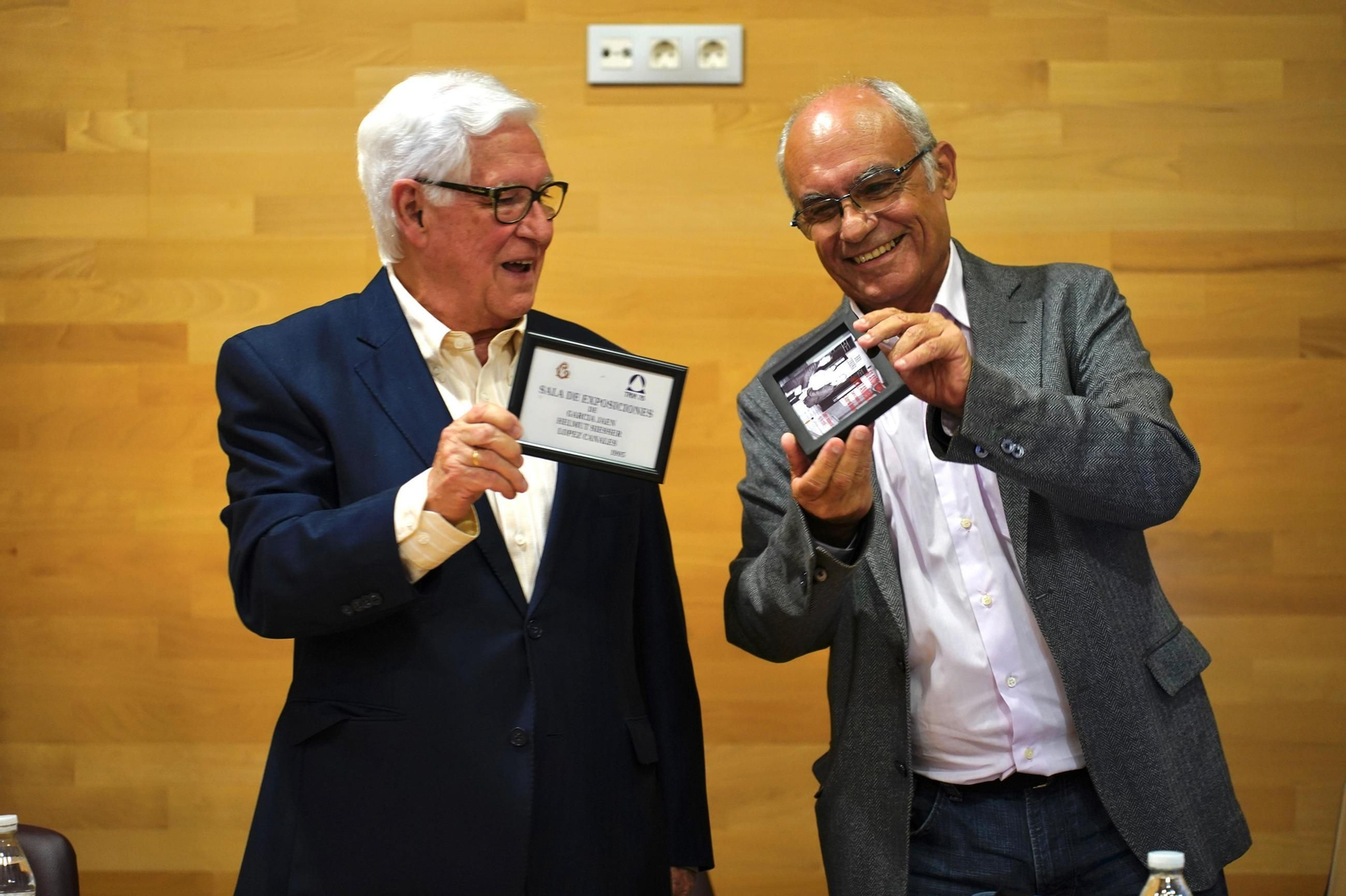 Antonio López Canales y Andrés Bolufer, durante la conferencia.
