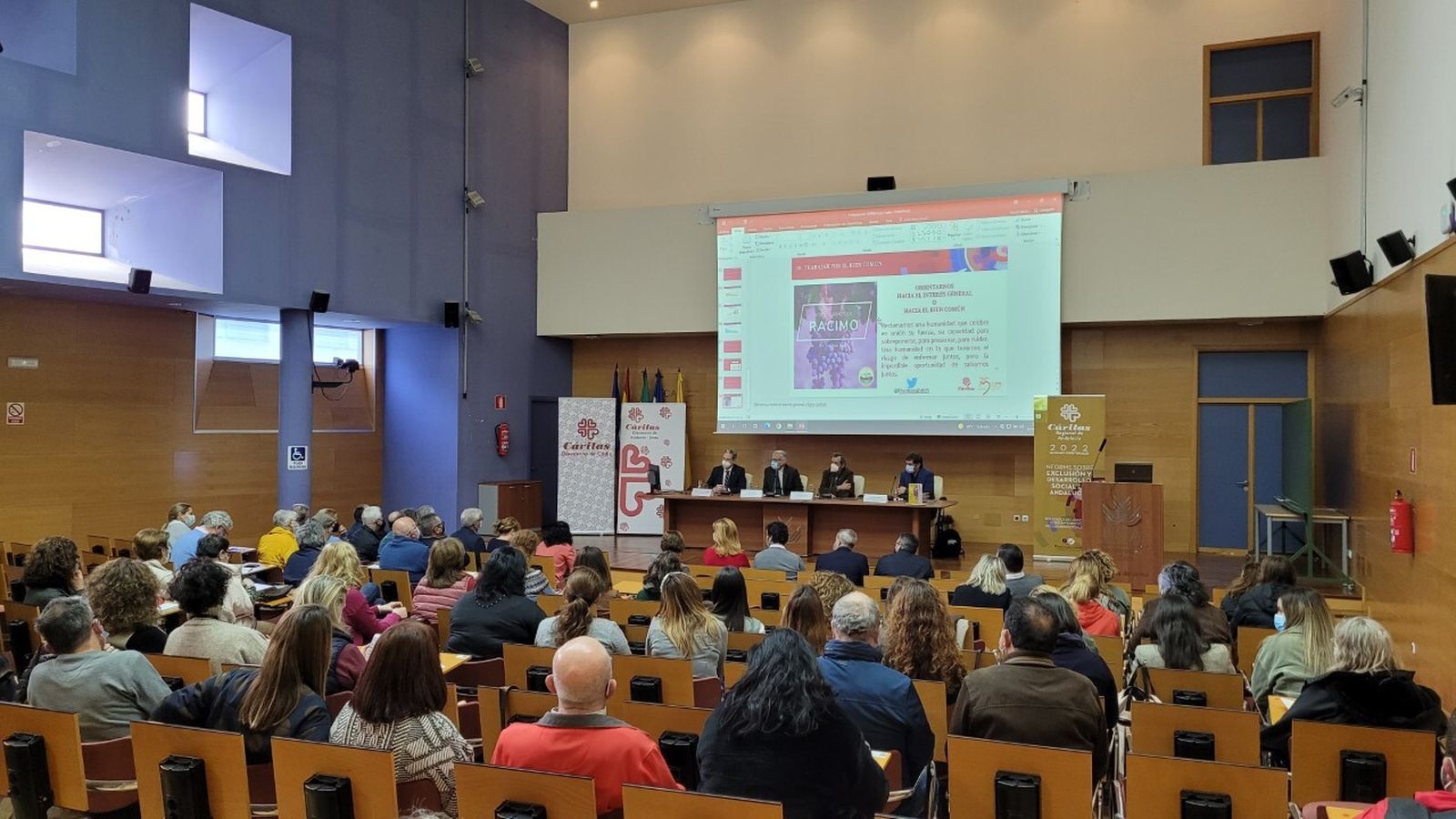 Un momento de la presentación del informe  'Exclusión y Desarrollo Social en Andalucía', en Jerez.