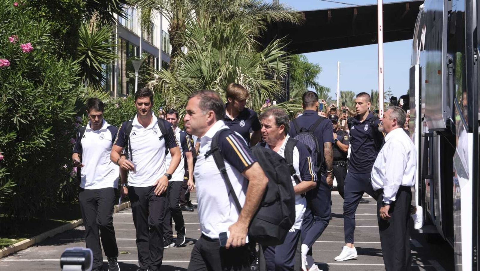 La llegada del Real Madrid a Almería en imágenes