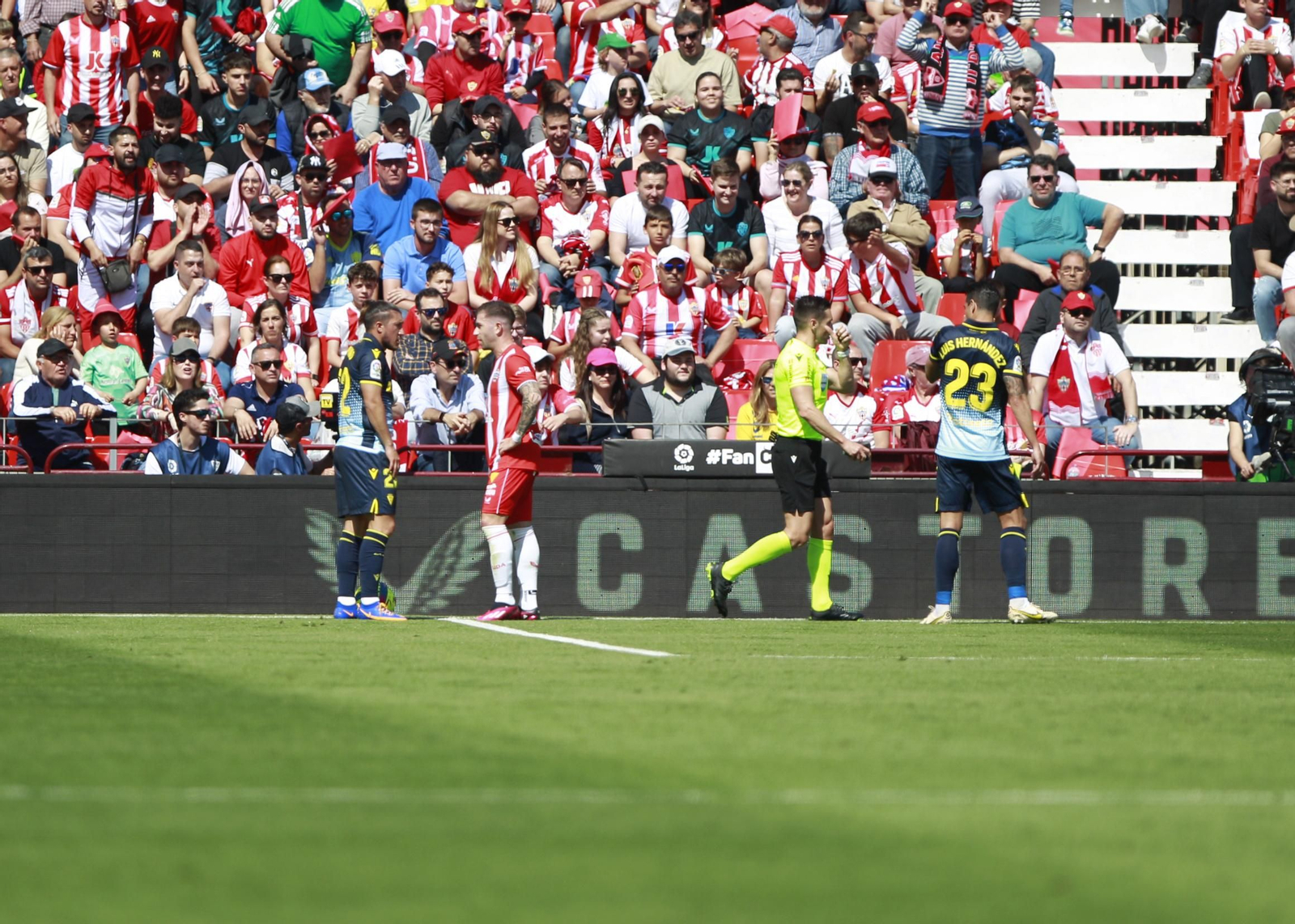 Imágenes del partido de la Liga Santander U.D. Almería-Cádiz C.F.