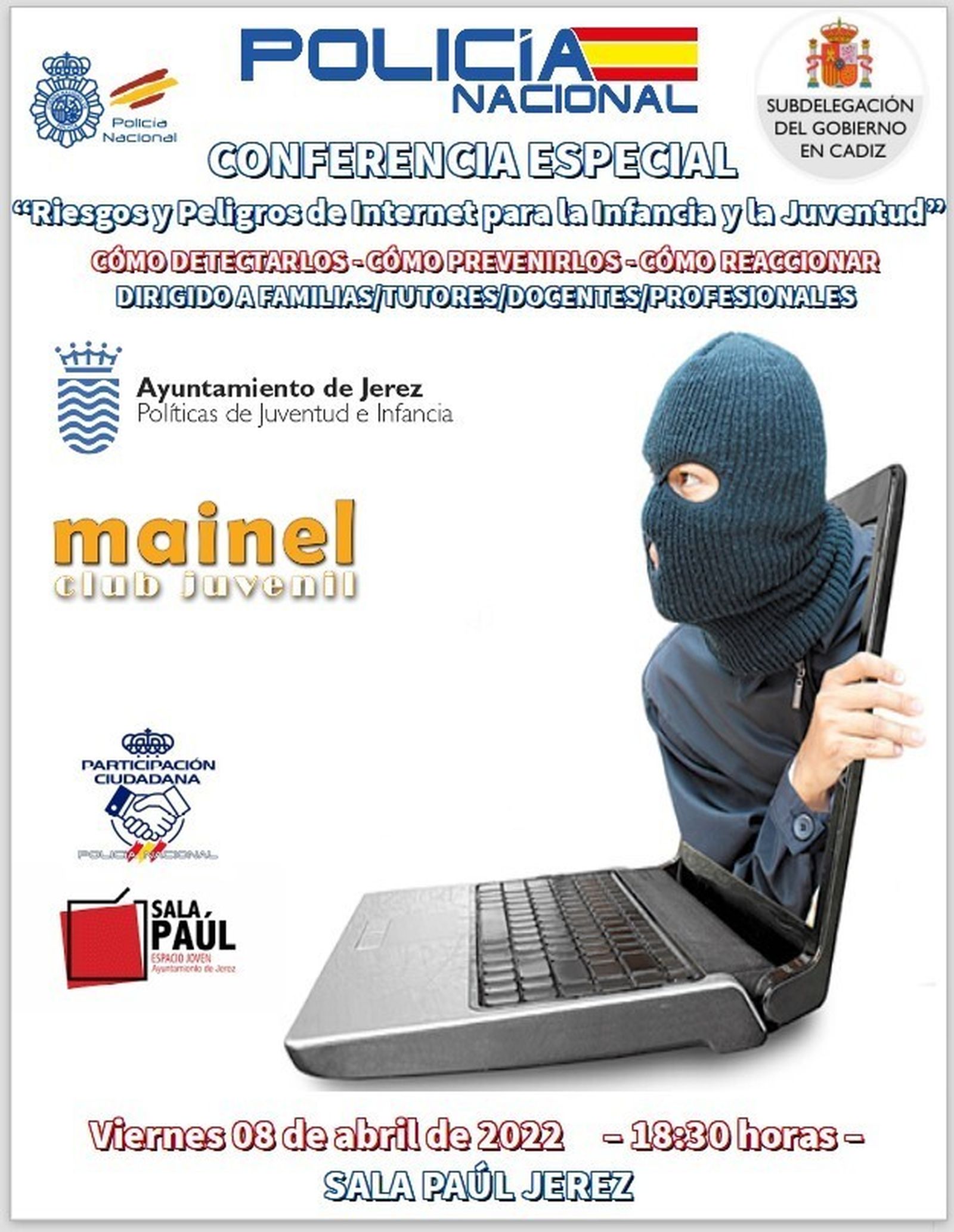 Cartel anunciador de la conferencia.