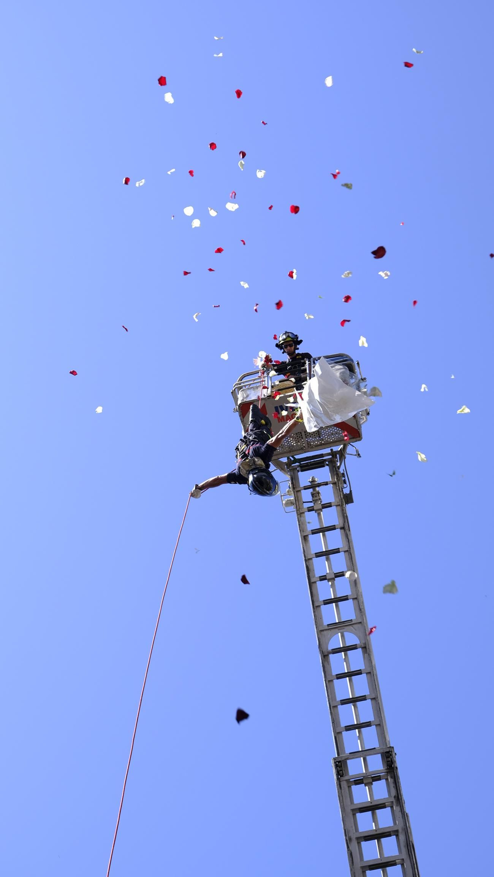 La ofrenda floral a la Virgen del Mar en la Feria de Almería 2025, en imágenes