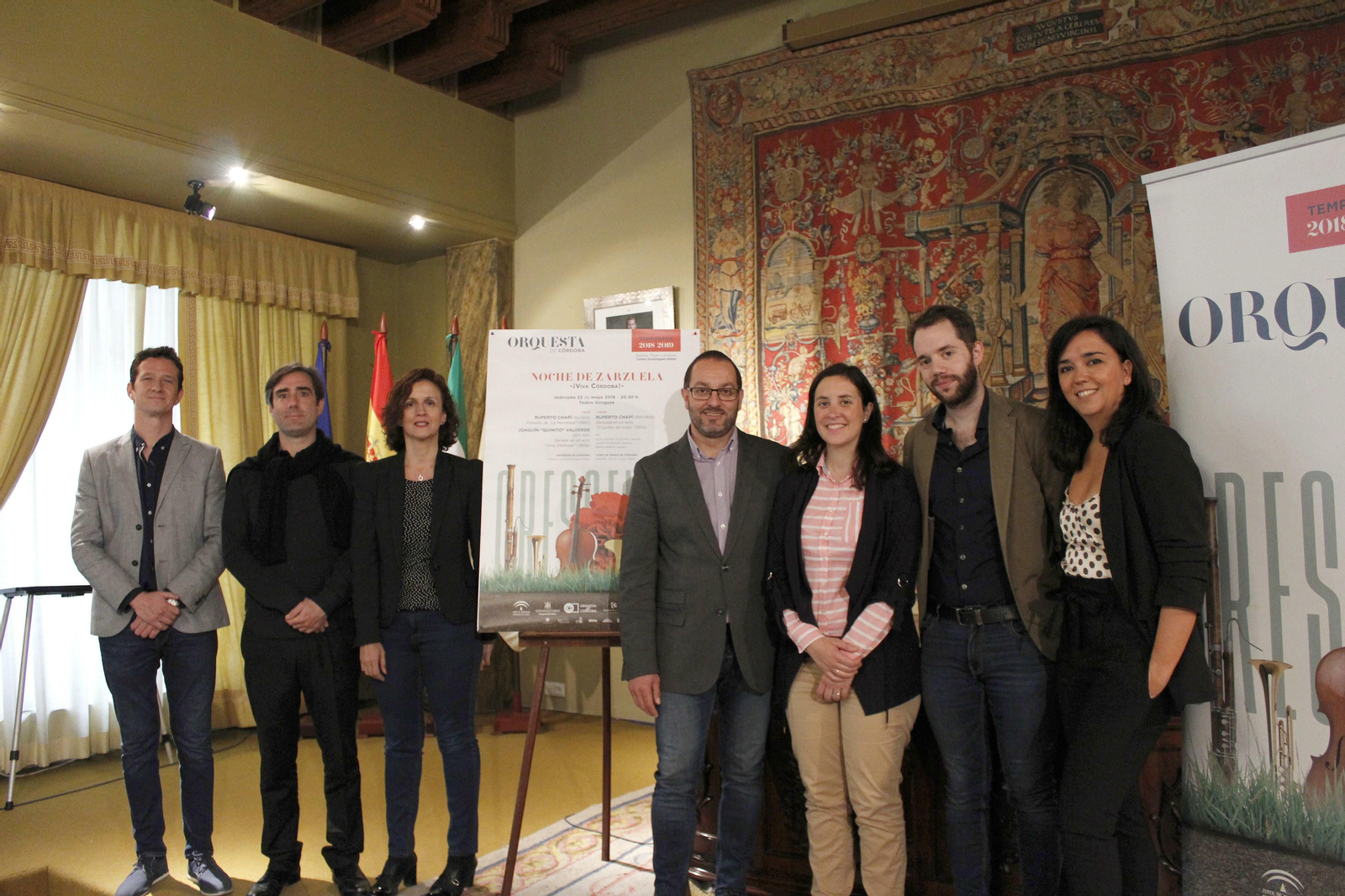 Dirigentes institucionales en la presentación de la cita con la zarzuela Dirigentes institucionales en la presentación de la cita con la zarzuela