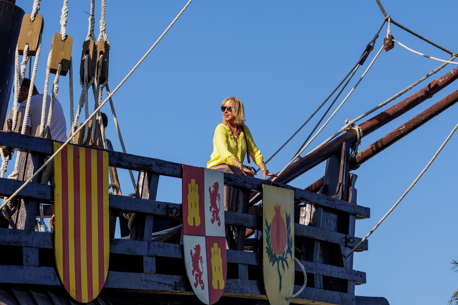 Las imágenes del Muelle de las Carabelas este 12 de octubre