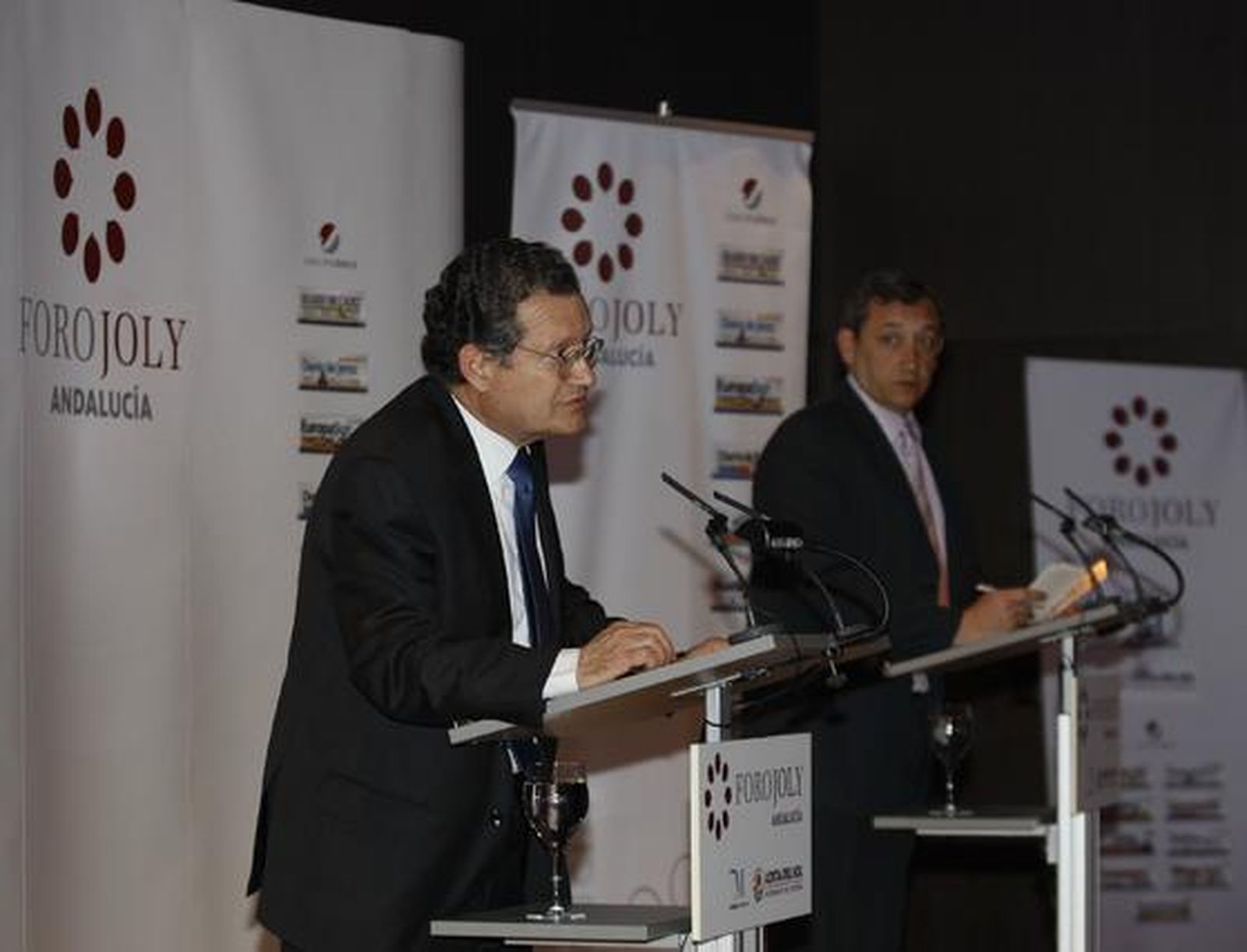 Asitentes al Foro Joly Andalucía celebrado en el hotel Barceló de la capital malagueña con el presidente de Aena, Juan Ignacio Lema.