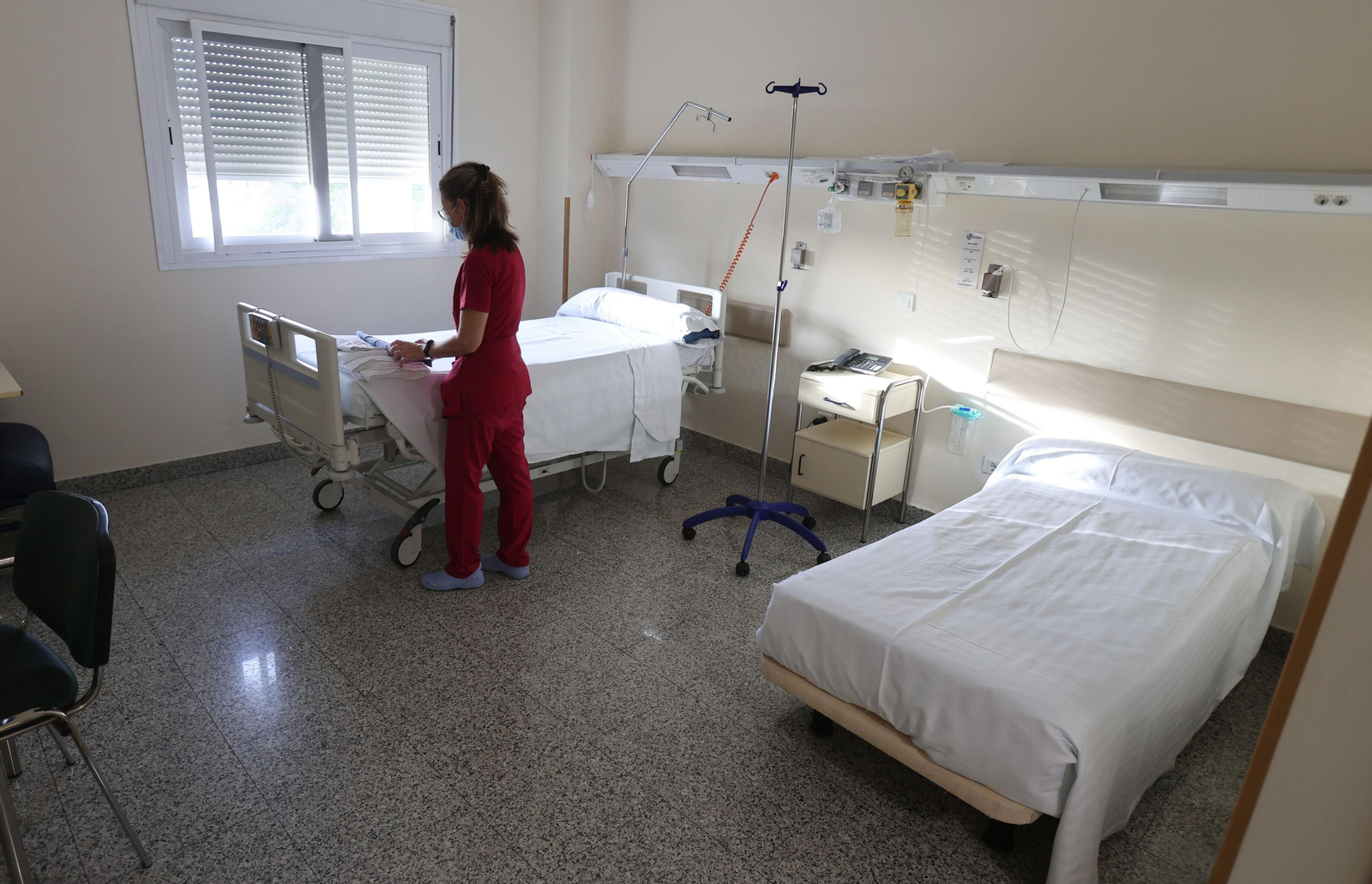 Una de las habitaciones de hospitalización del Hospital San Agustín.