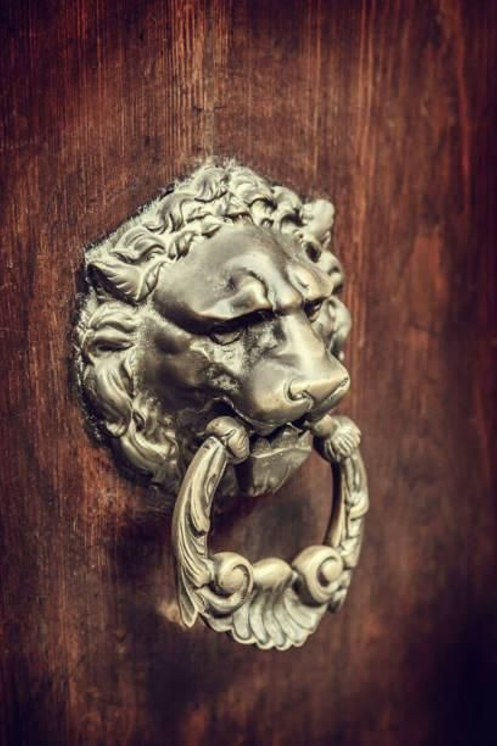 Aldaba con cabeza de león