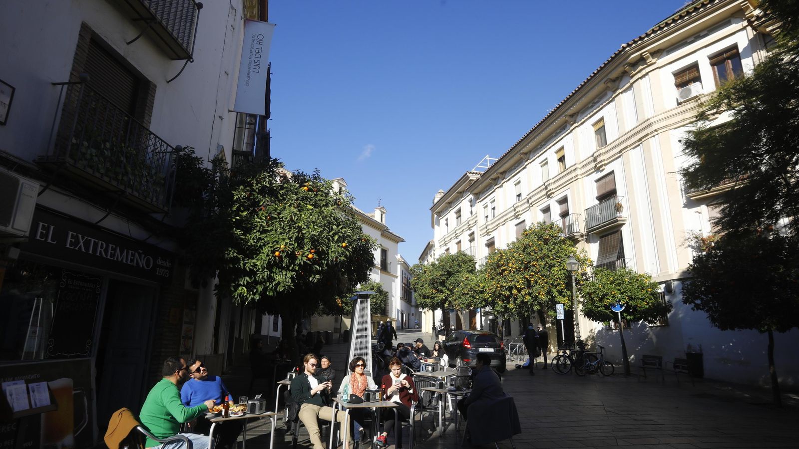 Zona de terrazas en el Centro de la ciudad.