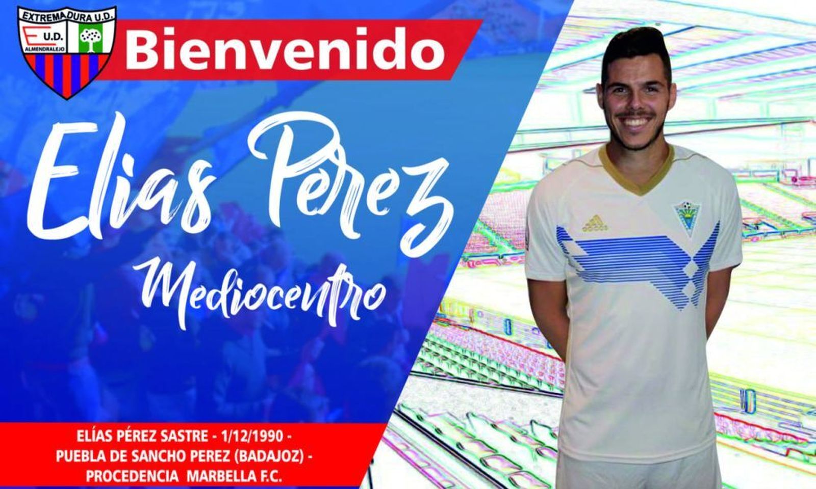 El anuncio del fichaje de Elías Pérez por el Extremadura