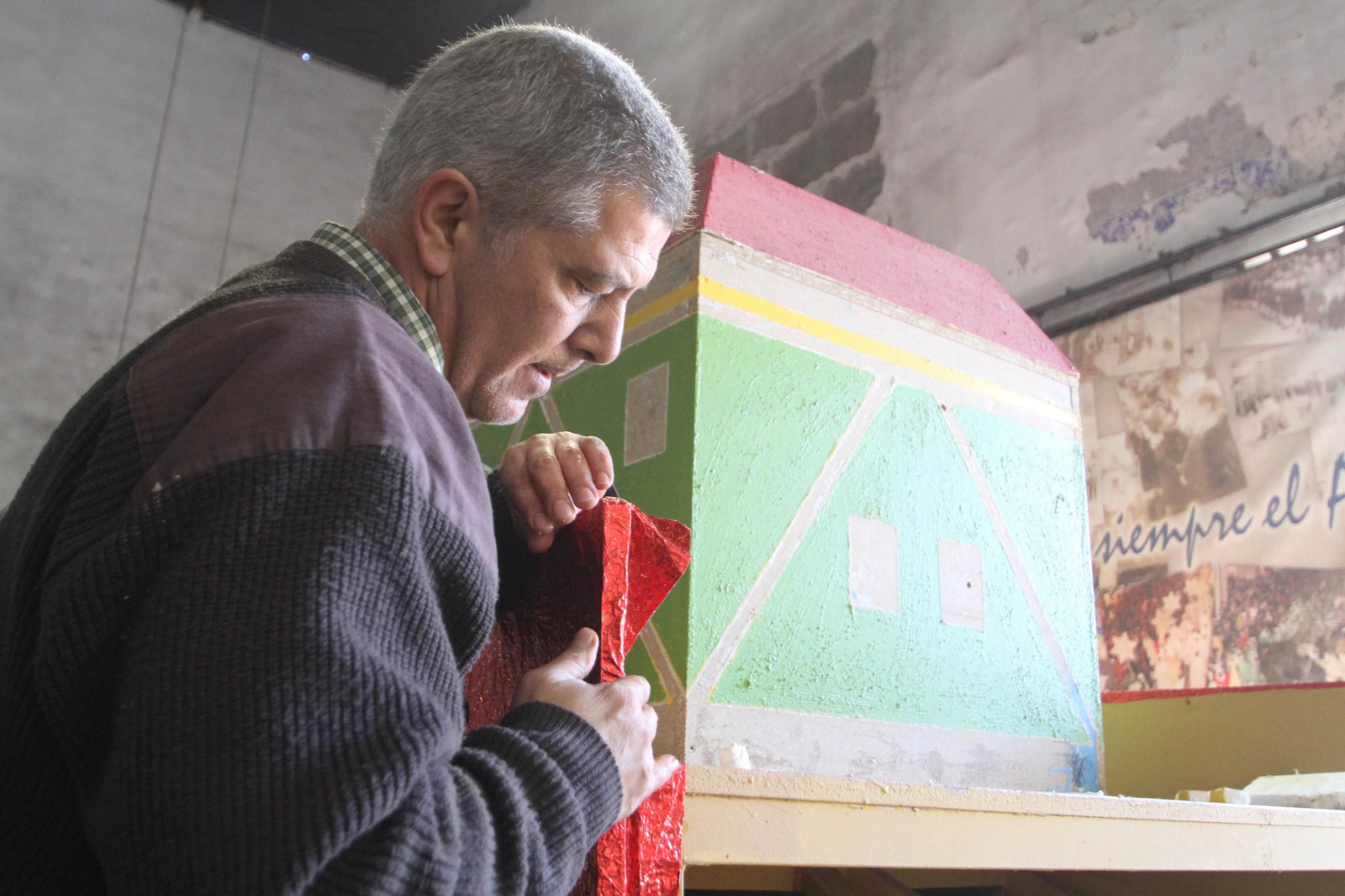 Preparativos de la Cabalgata de Reyes Magos.