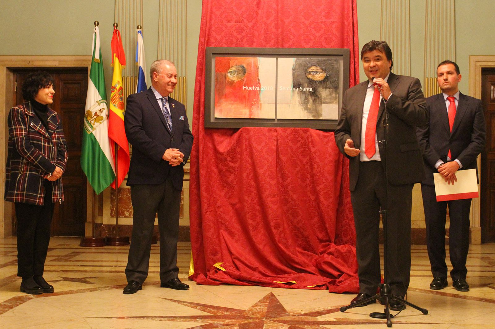 Imágenes de la presentación del cartel de la Semana Santa 2018