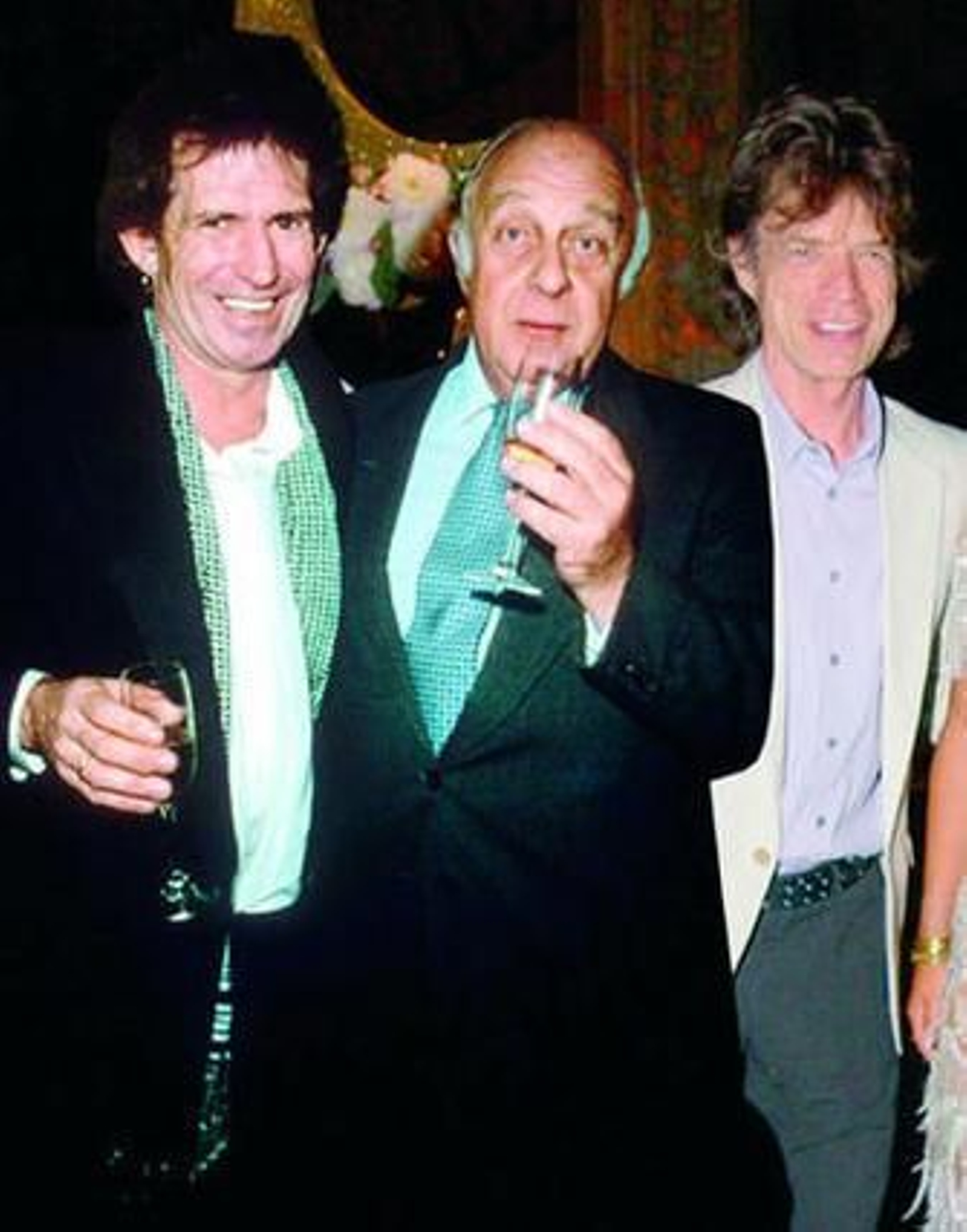 Allen Klein, junto a Keith Richards y Mick Jagger.