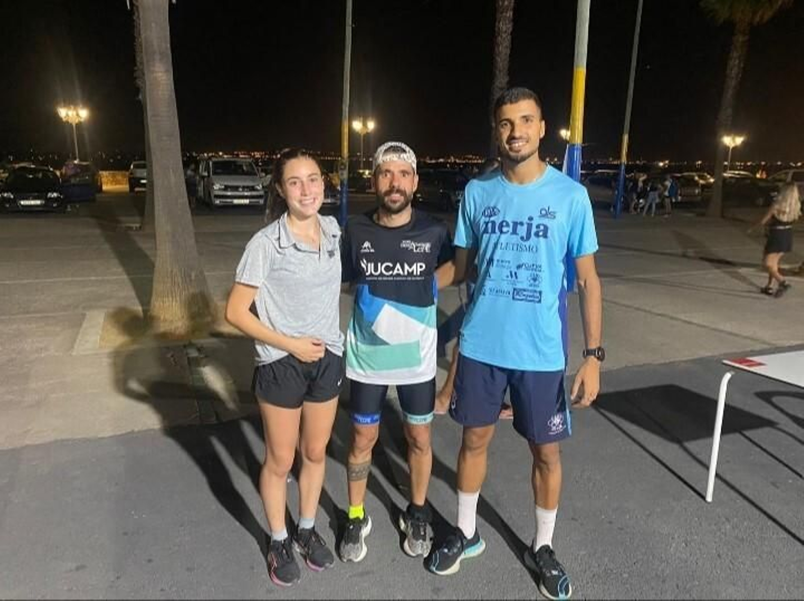 María Forero, Martín Buceta y Zakaria Boufaljat, tras la prueba.